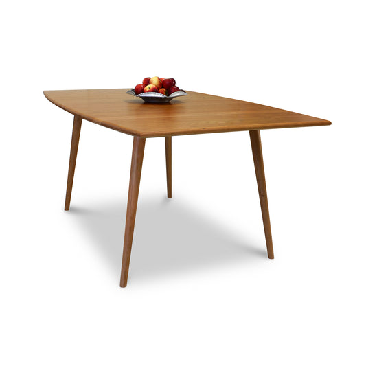 Addison Solid Boat-Top Dining Table by Lyndon Furniture with four angled legs, expertly handcrafted in Vermont from high-quality wood.