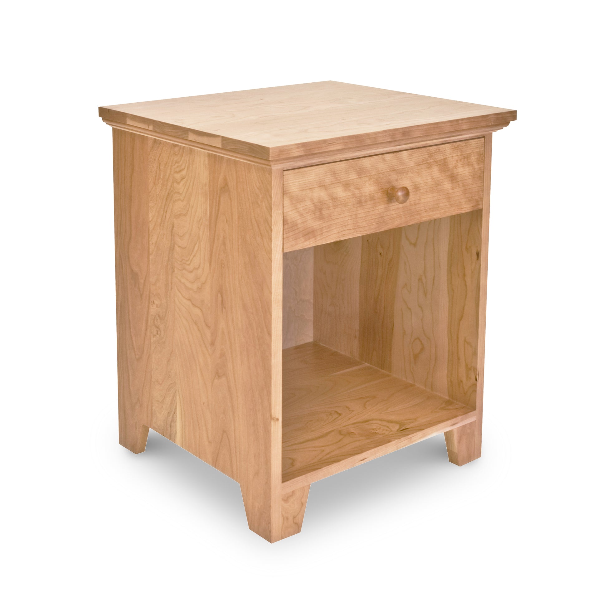 A Lyndon Furniture American Country 1-Drawer Enclosed Shelf Nightstand for the bedroom, featuring a single drawer.