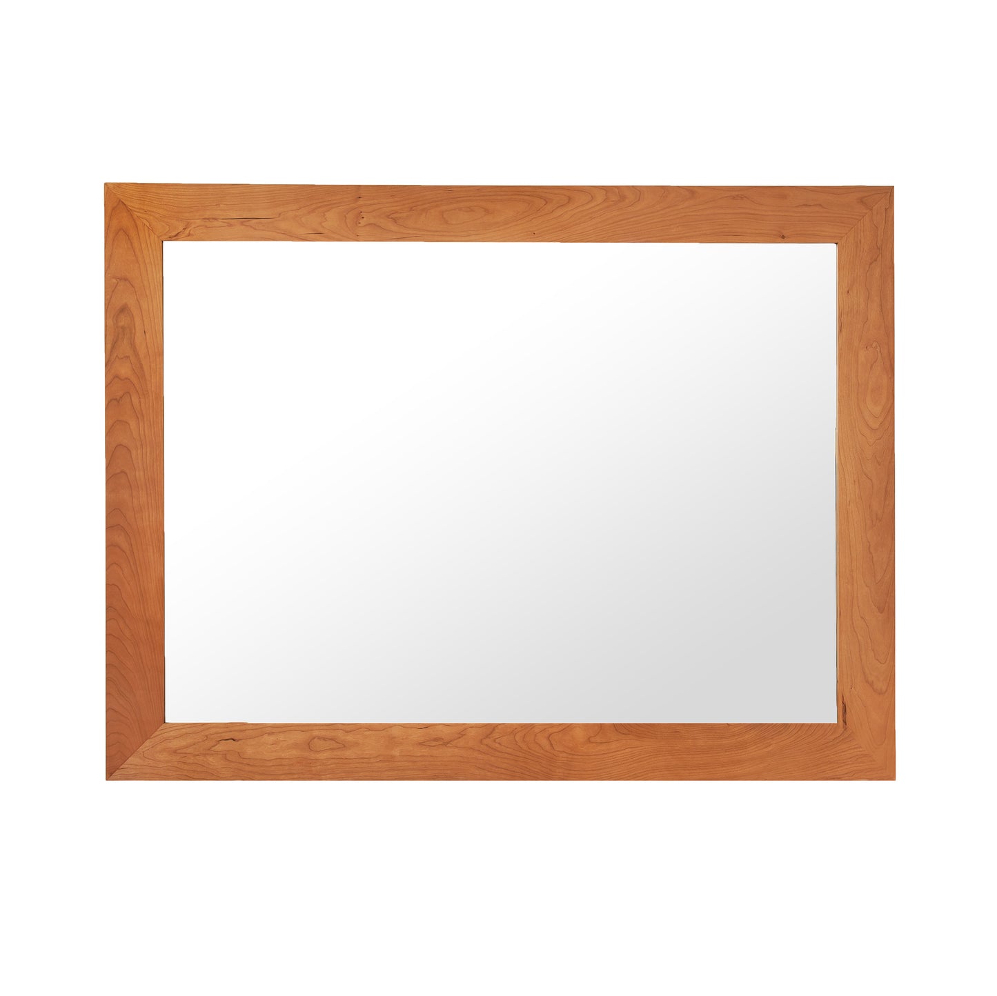 A Lyndon Furniture American Country Mirror with a solid wood framed accent mirror on a white background.