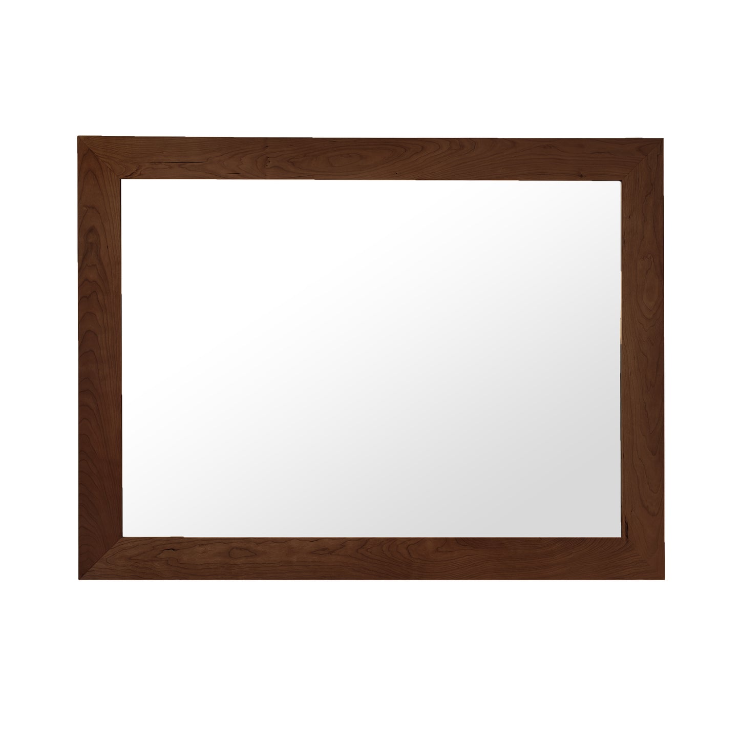 American Country Mirror by Lyndon Furniture with a solid dark brown wood frame.
