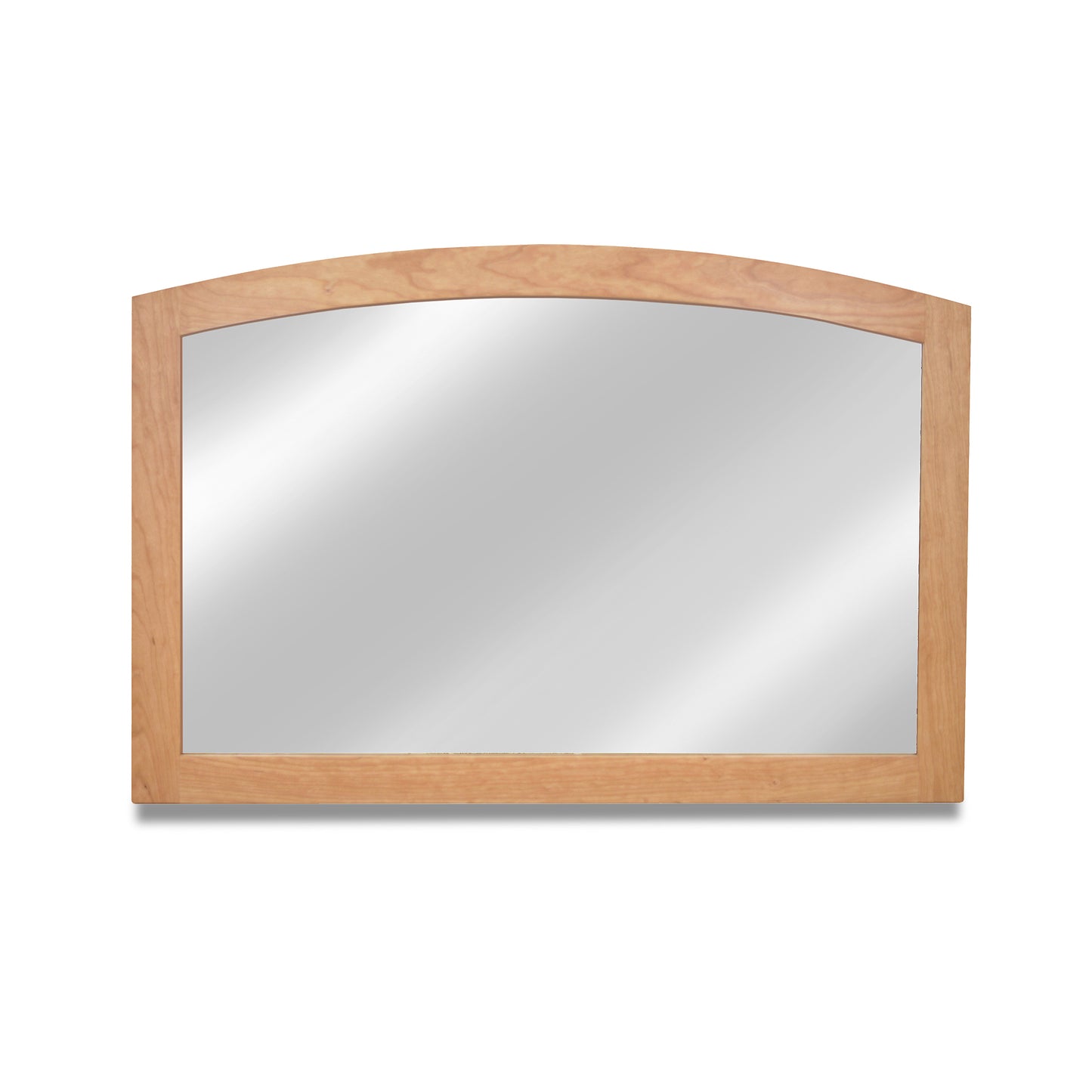 American Shaker Arched Mirror with arched top edge, crafted from sustainably harvested hardwood by Maple Corner Woodworks