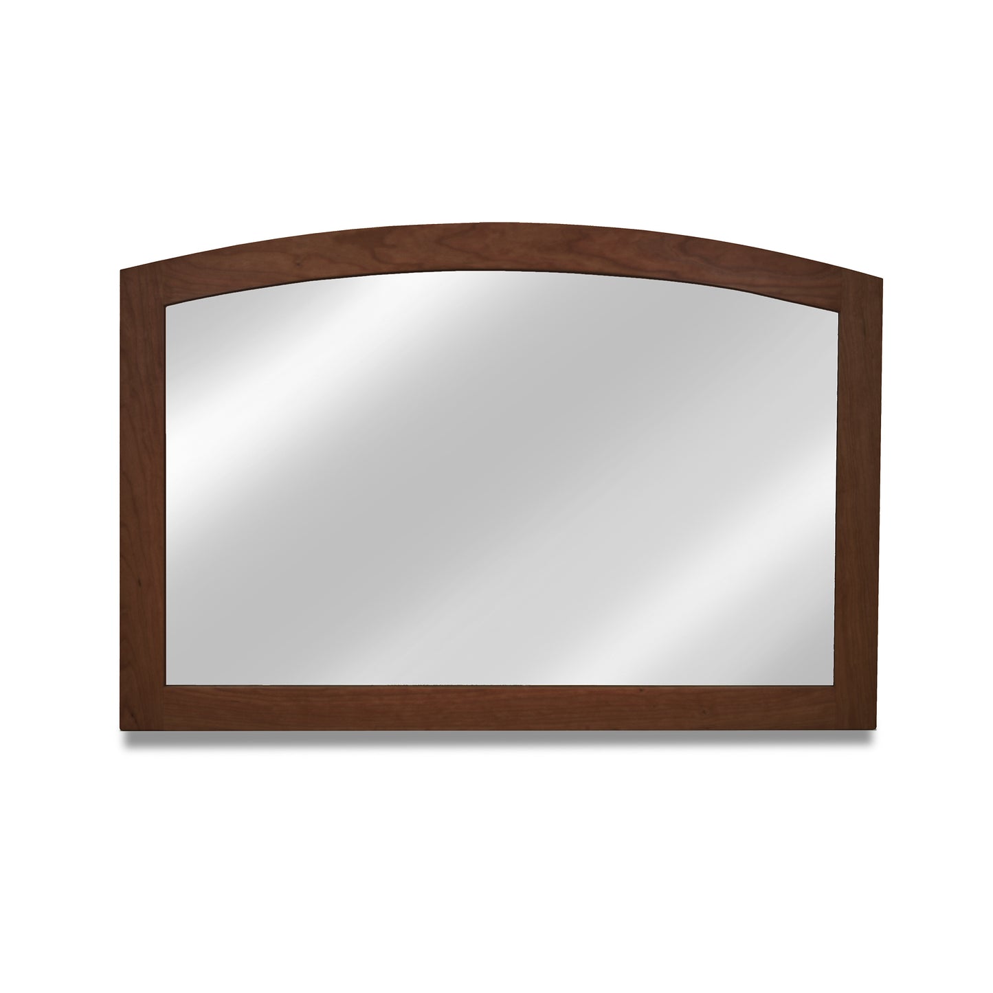 American Shaker Arched Mirror by Maple Corner Woodworks, featuring a handcrafted rectangular design with a solid hardwood frame and elegantly arched top.