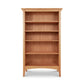 Maple Corner Woodworks American Shaker bookcase with four shelves, crafted from sustainably harvested hardwoods, on a white background.