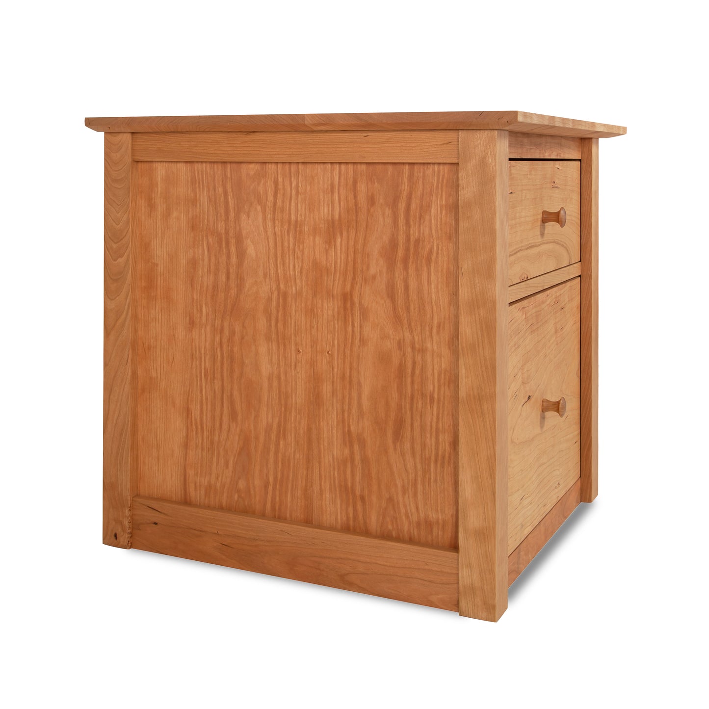 American Shaker File Cabinet by Maple Corner Woodworks with two drawers, natural finish, and clean design.