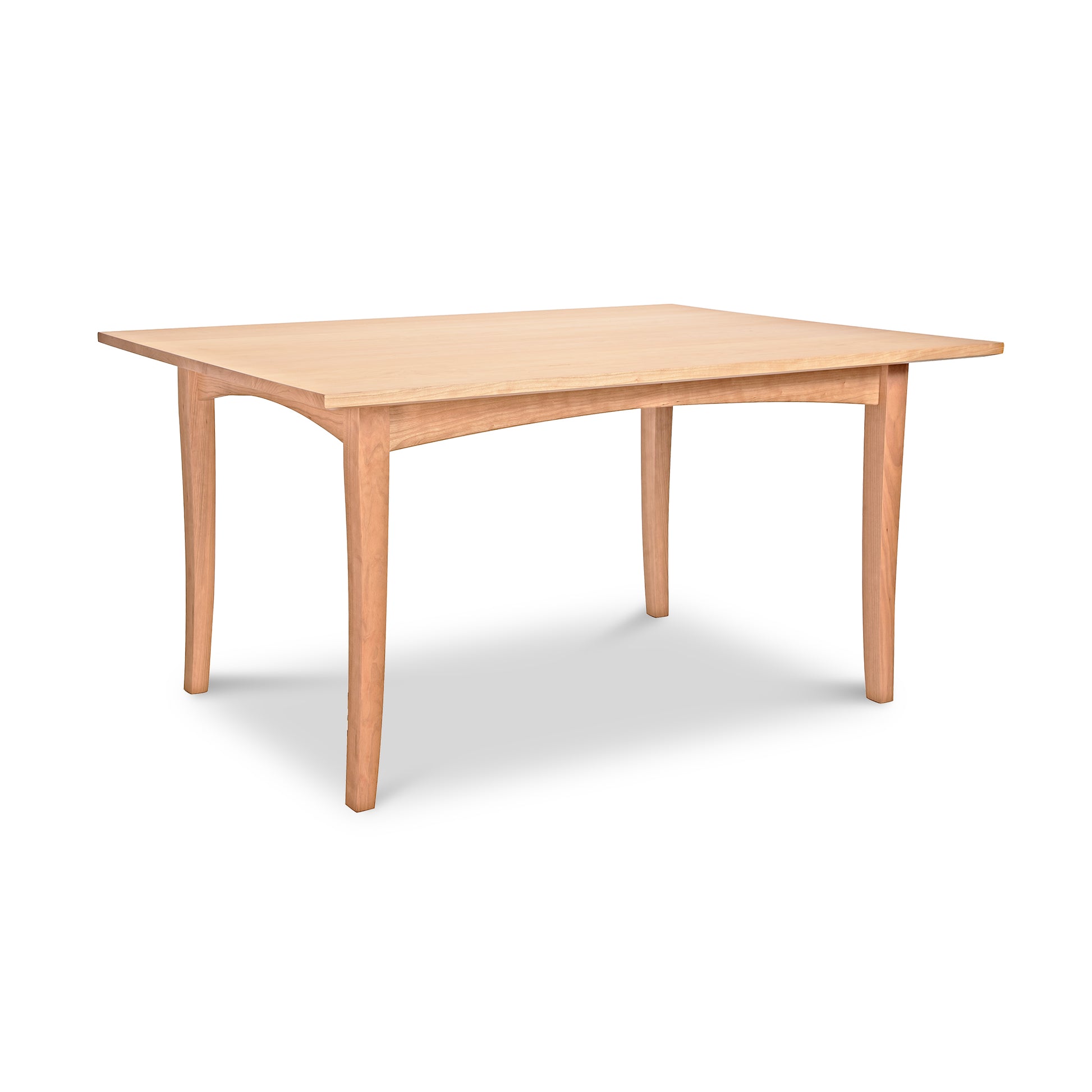American Shaker Rectangular Solid Top Table featuring a beautifully crafted wooden top and elegantly curved legs.