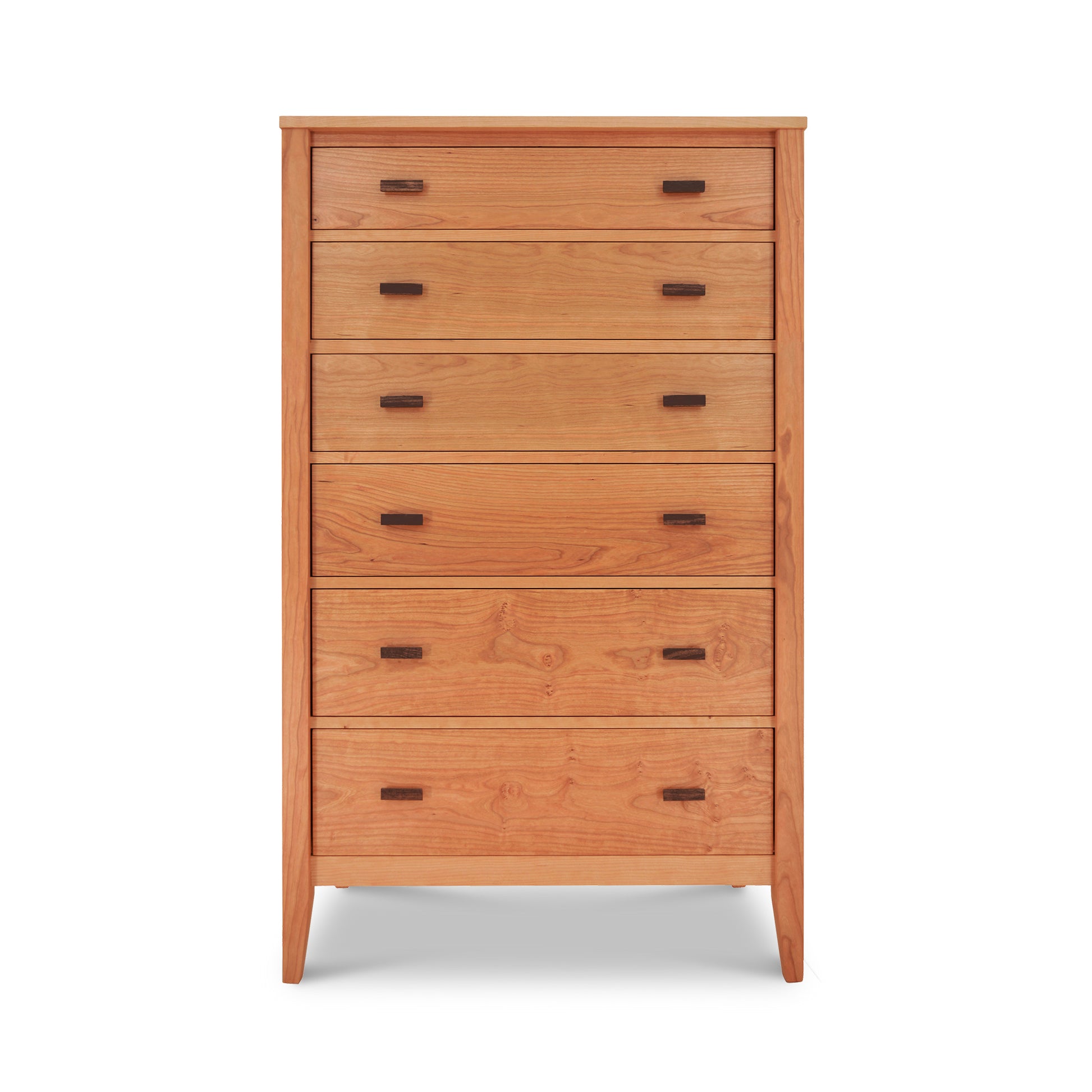 Andover Modern 6-Drawer Chest by Maple Corner Woodworks, wooden dresser with six drawers and simple handles, natural finish.