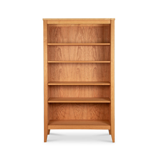 Tall Andover Modern Bookcase by Maple Corner Woodworks, featuring four shelves and a solid handcrafted wooden frame.