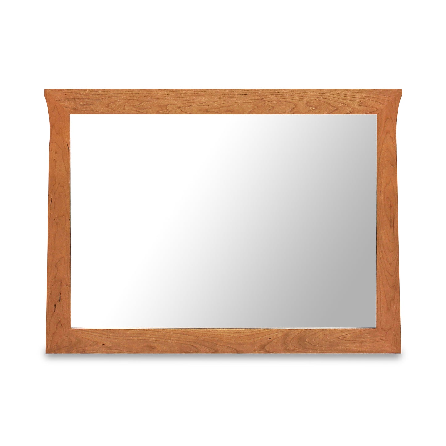 Andrews Dresser Mirror by Lyndon Furniture with a wide solid wood frame, showcasing fine craftsmanship and natural wood grain.