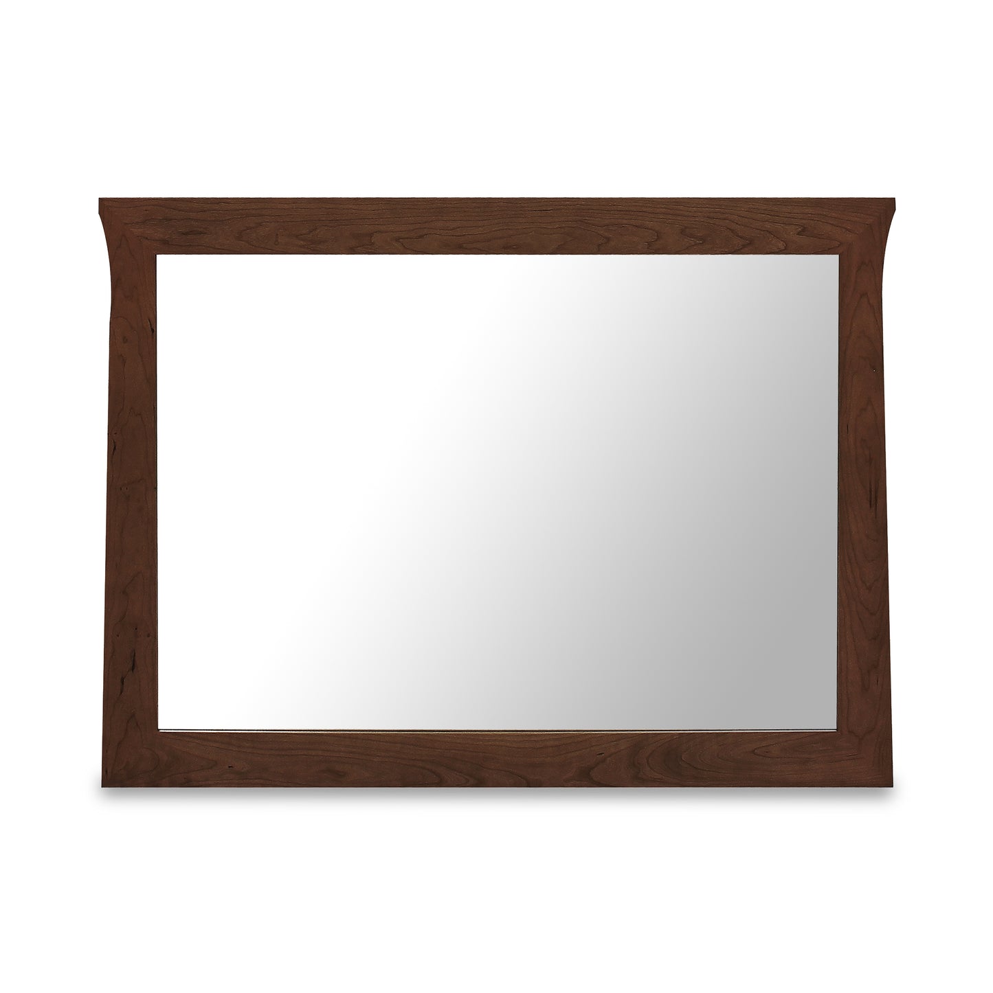 Andrews Dresser Mirror by Lyndon Furniture with a wide dark solid wood frame, showcasing its quality craftsmanship and elegant design.