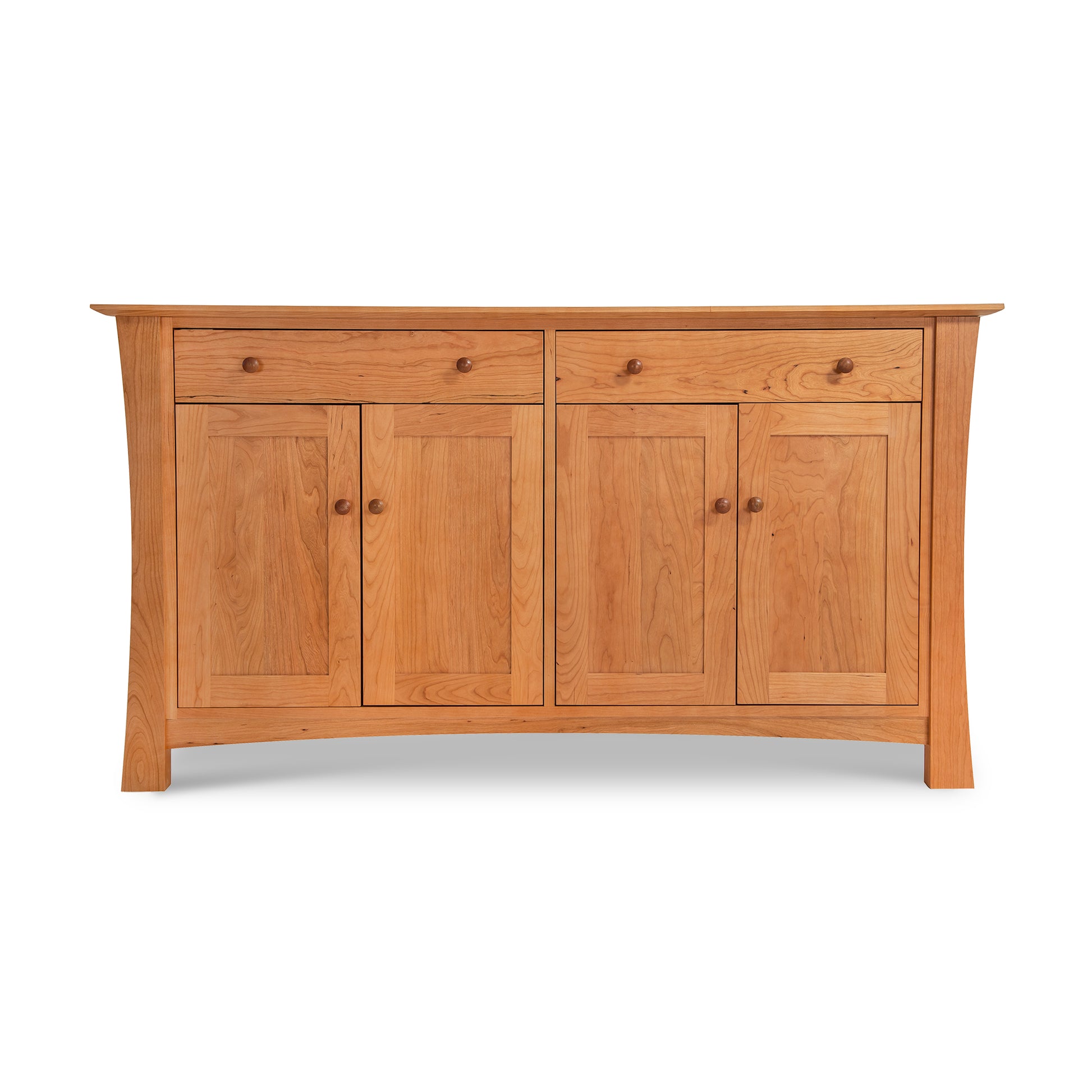 The Lyndon Furniture Andrews Buffet is a contemporary wooden sideboard that offers a modern feel with its two doors and two drawers.