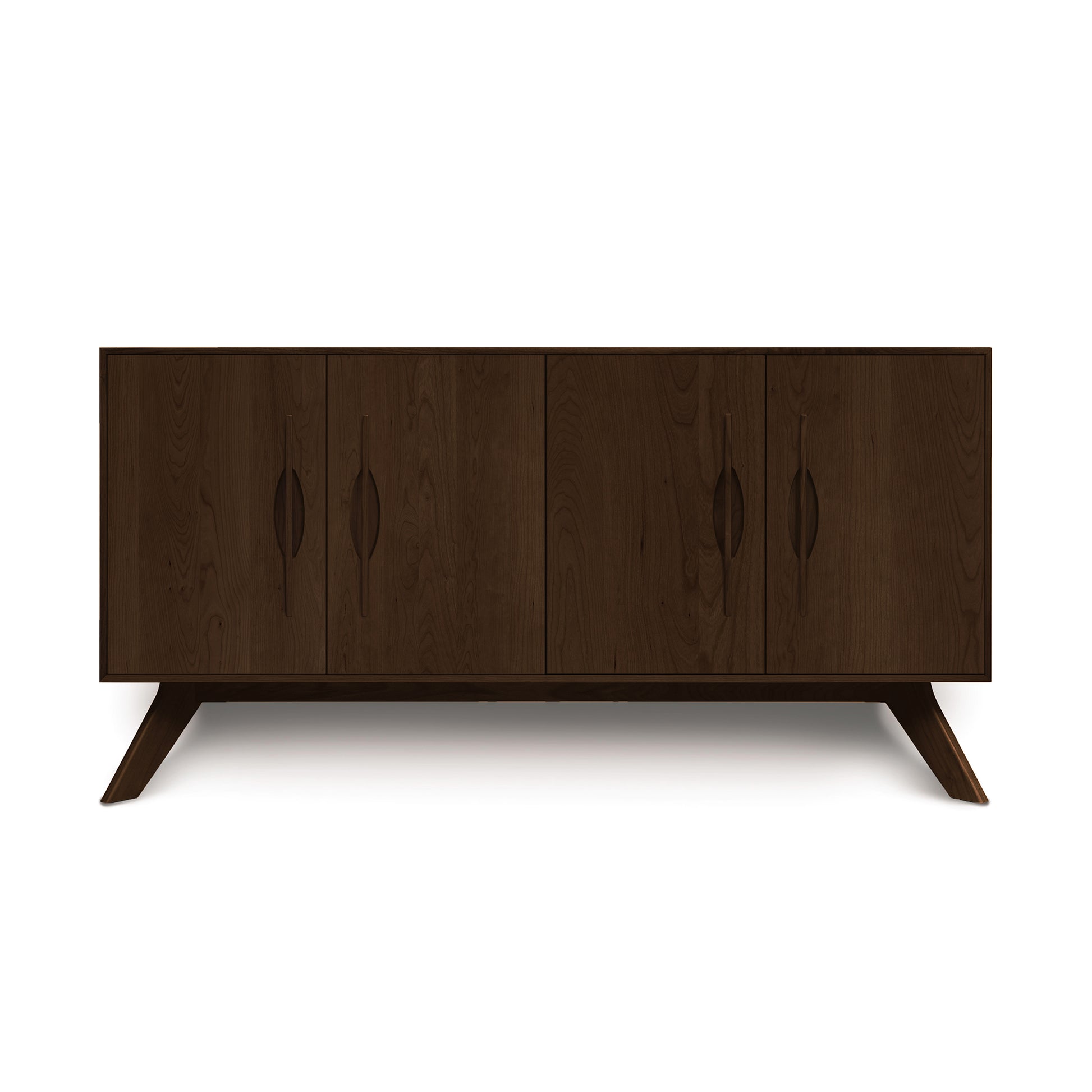 Copeland Audrey 4-Door Buffet made of sustainable hardwood, showcasing elegant craftsmanship and distinctive angled legs.