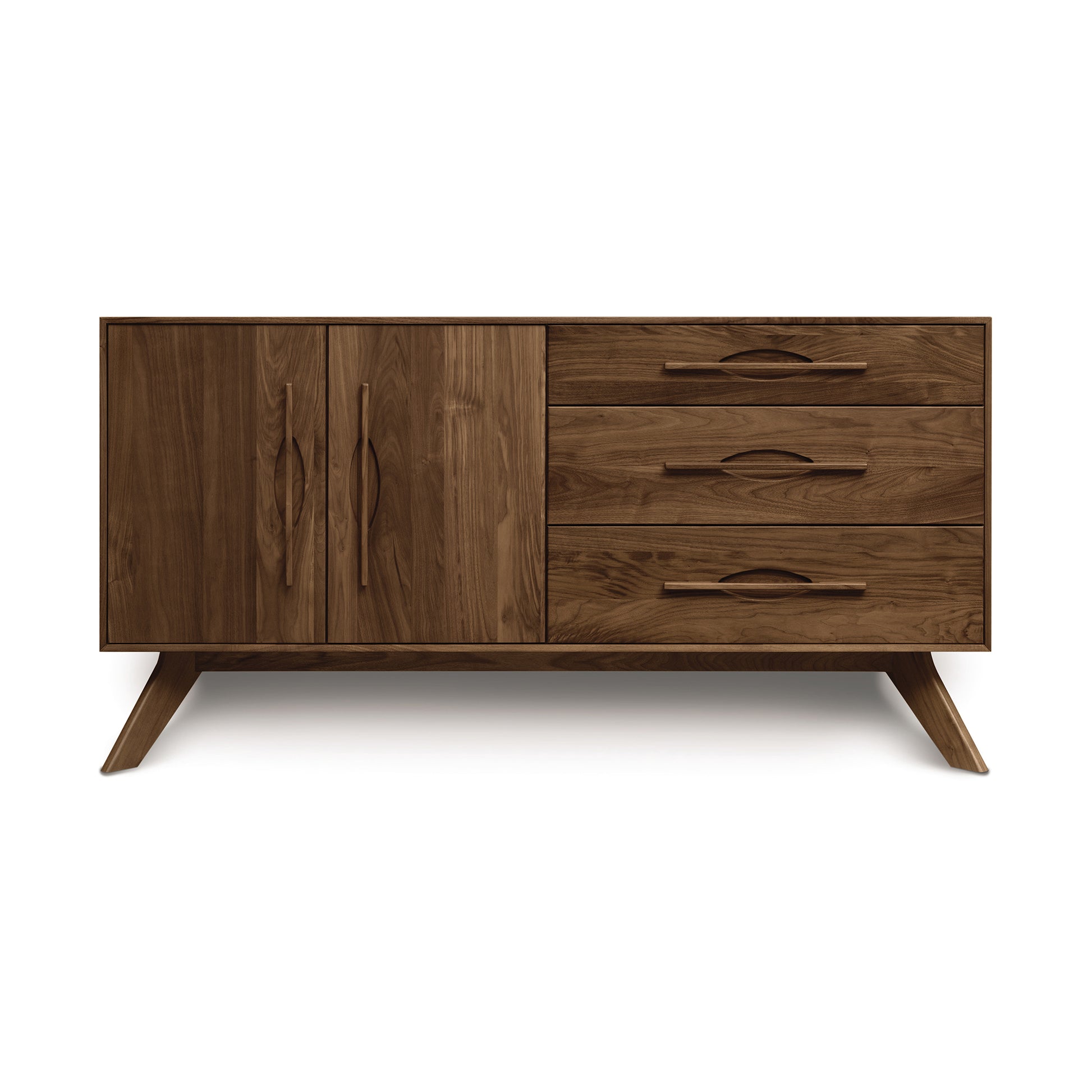 Copeland Furniture Audrey 2-Door 3-Drawer Buffet showcasing modern hardwood craftsmanship, spacious storage, and minimalist design.