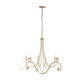 The Hubbardton Forge Bella Chandelier, handcrafted with a gold finish.
