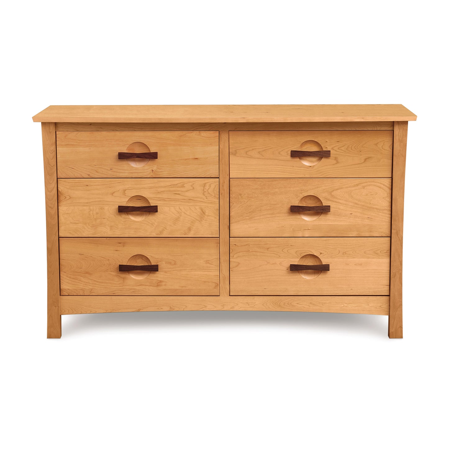 Berkeley 6-Drawer Dresser by Copeland Furniture in cherry wood with sleek rectangular form and rounded handles.