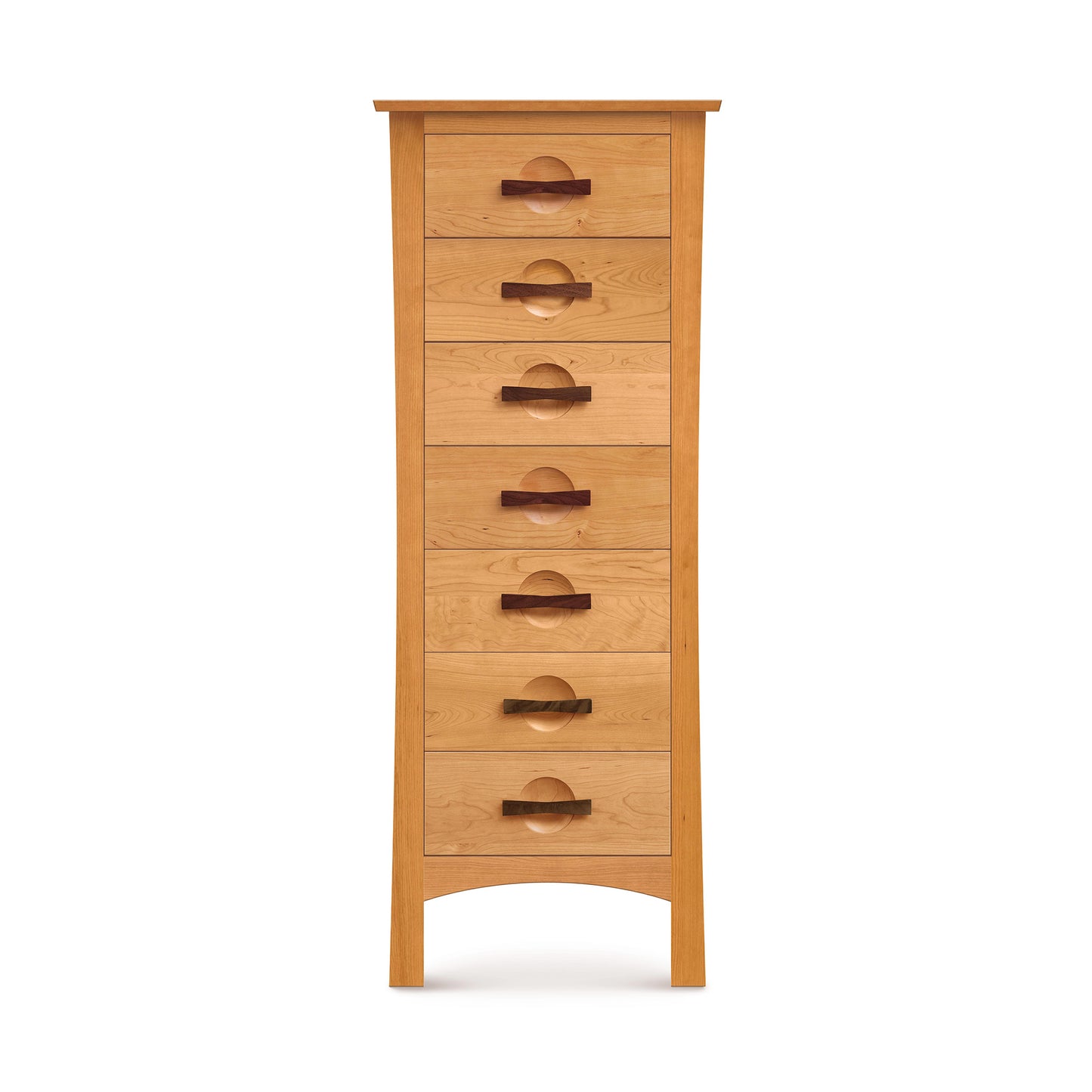 Copeland Berkeley 7-Drawer Lingerie Chest, sustainable wood design with cutout handles and flared sides.