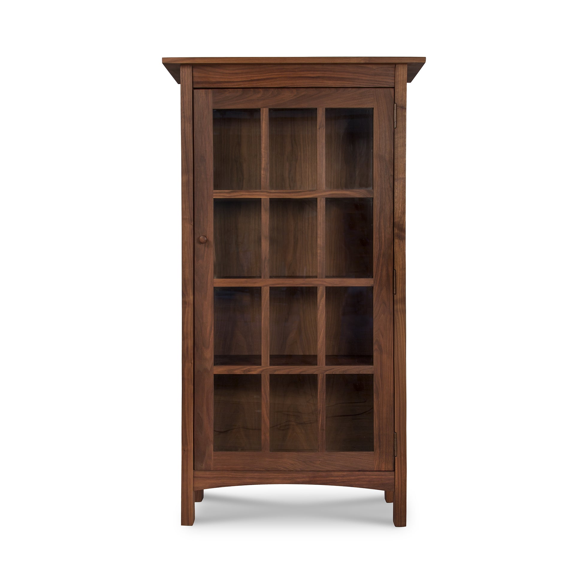 Burlington Shaker Glass Door Bookcase by Vermont Furniture Designs, crafted in premium wood with rectangular sections.