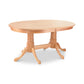 A Lyndon Furniture Cabriole Oval Double Pedestal Solid Top Table with four legs and solid top.