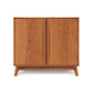 Solid wood Catalina 2-Door Buffet cabinet with angled legs, isolated on a white background, by Copeland Furniture.