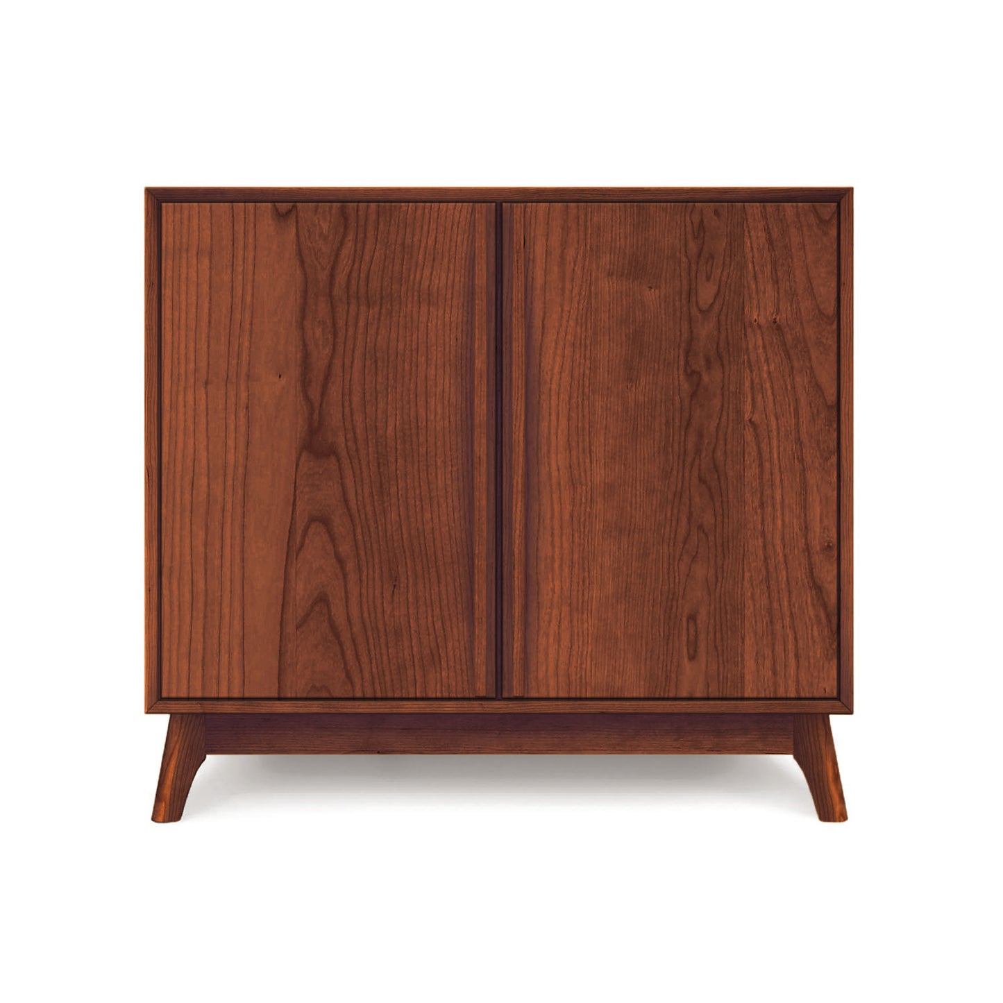 Copeland Catalina 2-Door Buffet featuring angled legs and mid-century modern design with a smooth, minimalist wood finish.