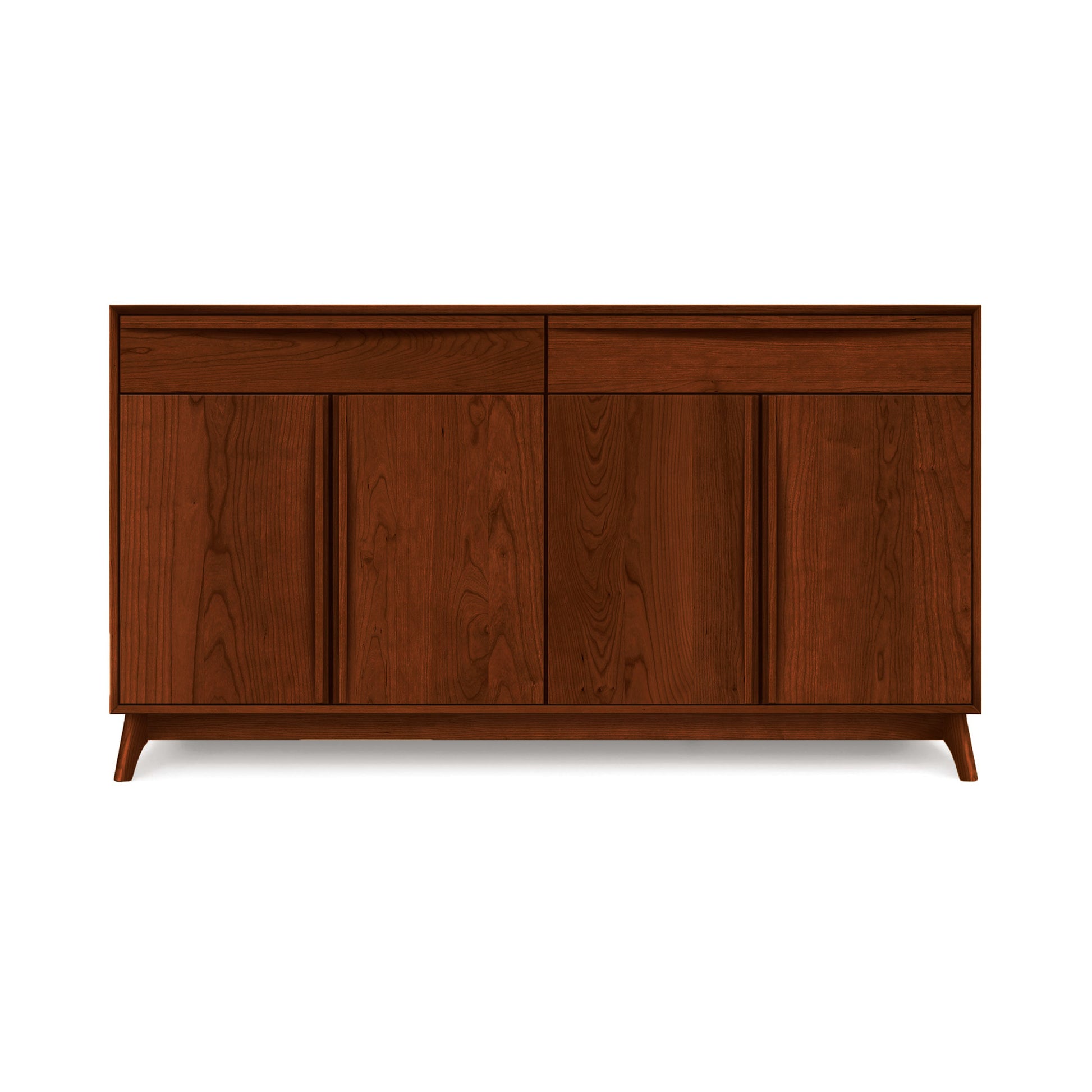 Copeland Catalina 2-Drawer, 4-Door Buffet crafted from solid wood in Vermont, featuring mid-century modern design and expert craftsmanship.