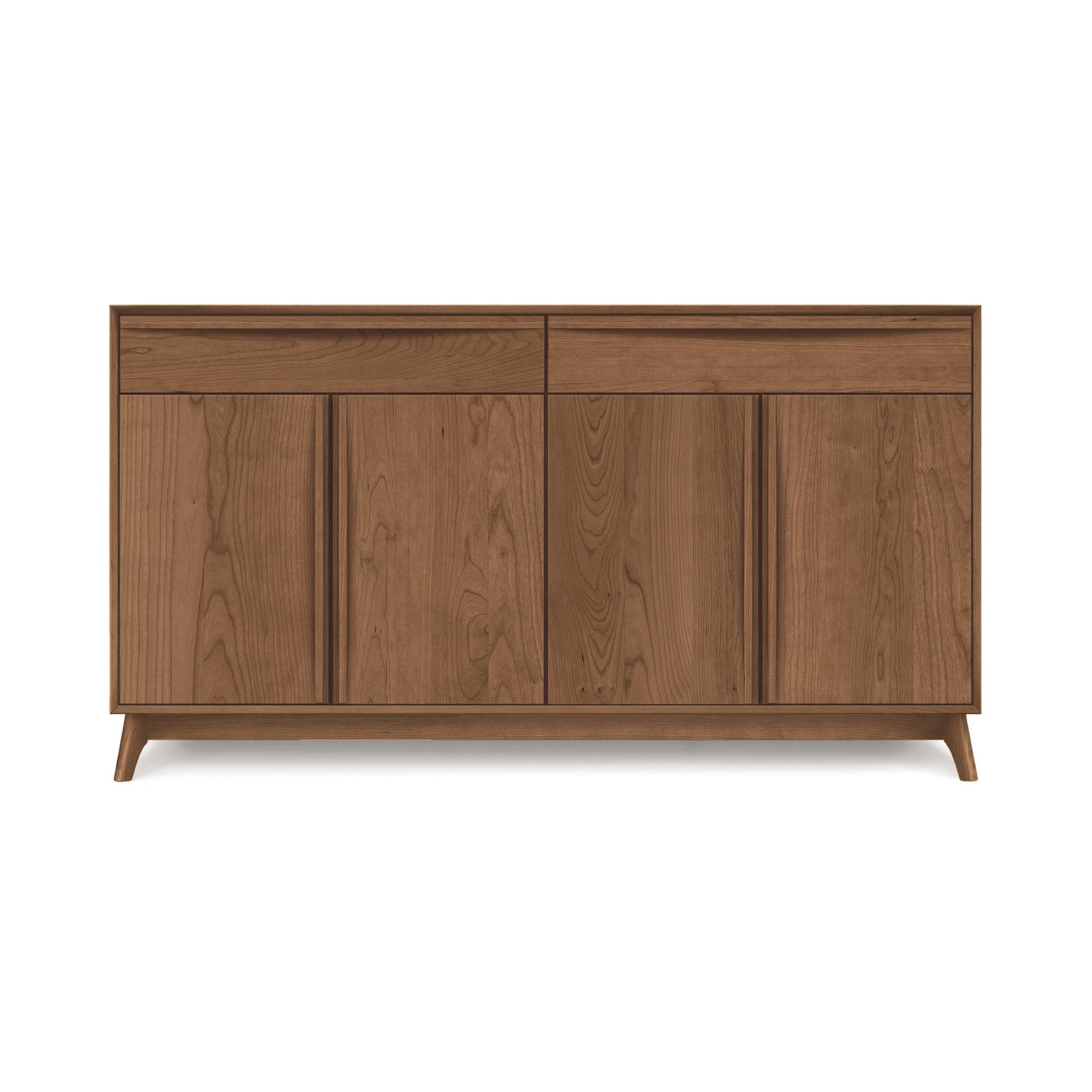 Handcrafted in Vermont, this Copeland Furniture Catalina 2-Drawers, 4-Door Buffet stands against a plain background.