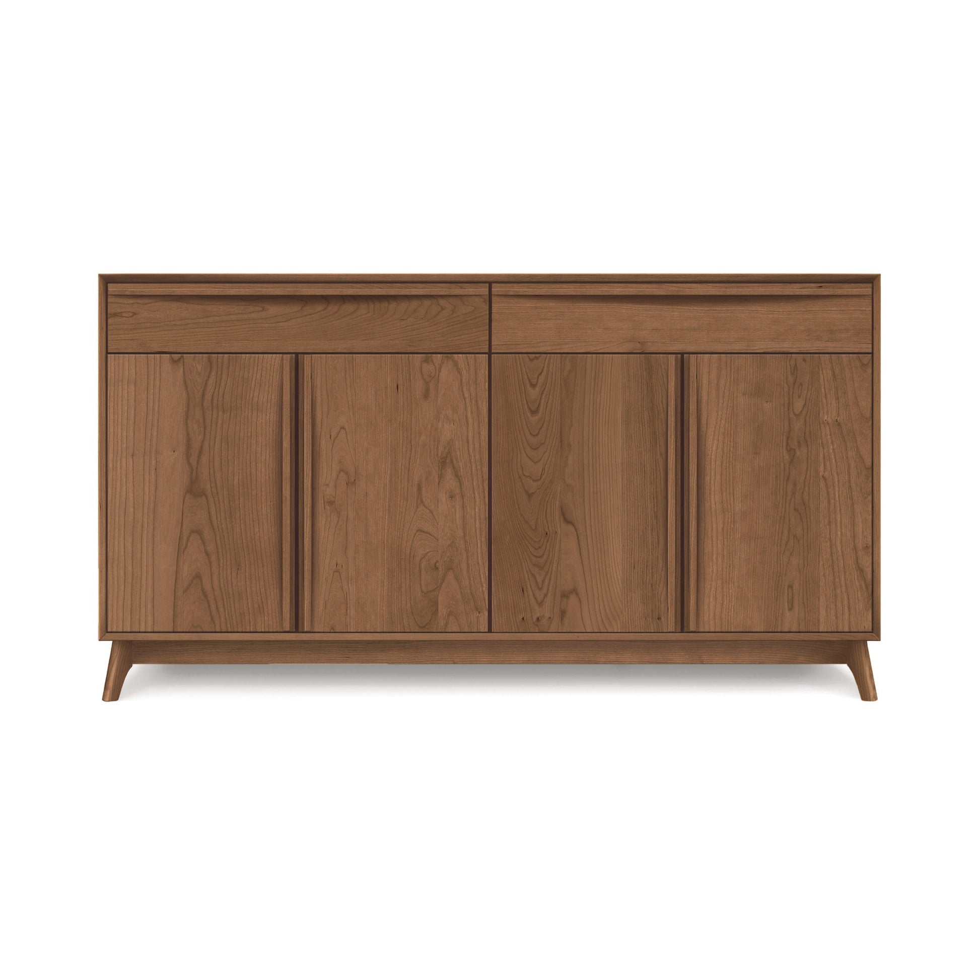 Copeland Catalina 2-Drawer, 4-Door Buffet featuring mid-century modern design and expert Vermont craftsmanship in solid wood.