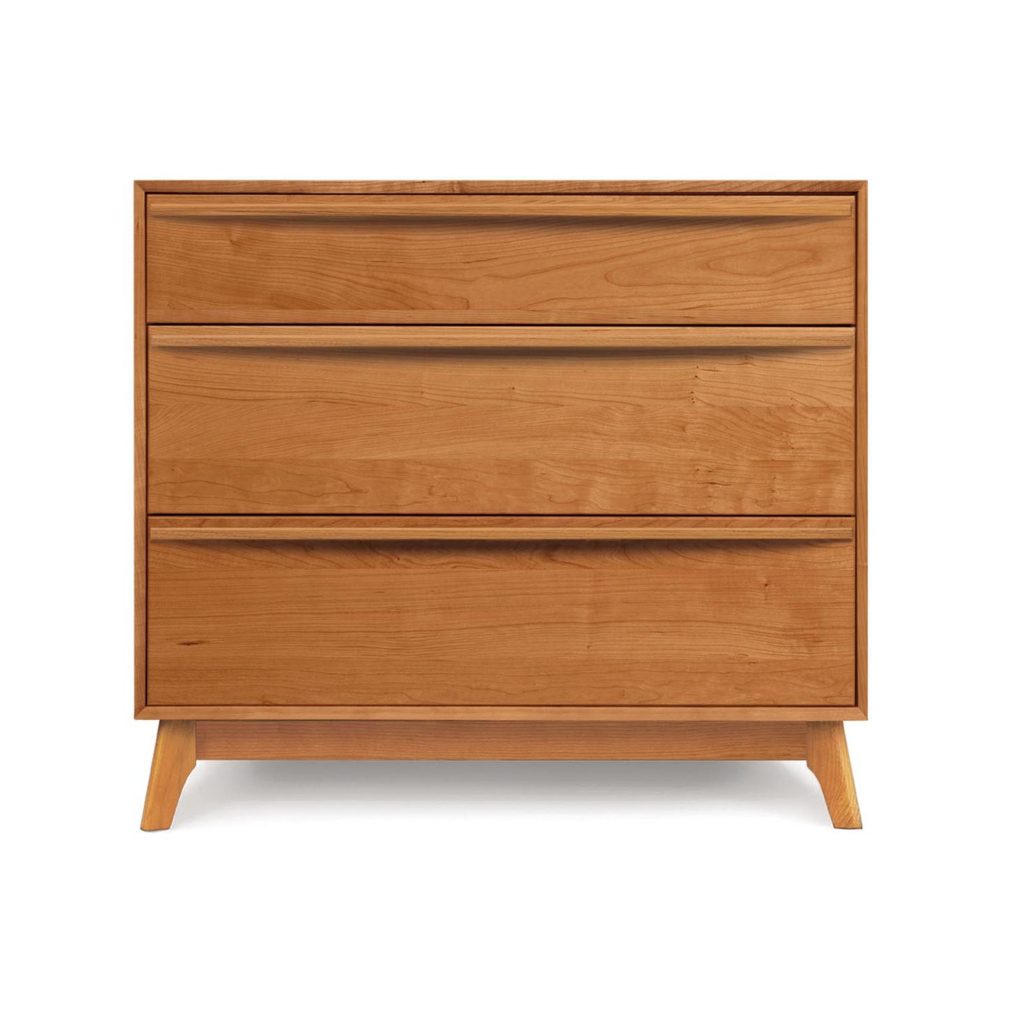 Catalina 3-Drawer Chest by Copeland Furniture with a minimalist design and natural finish, crafted from sustainably harvested woods.