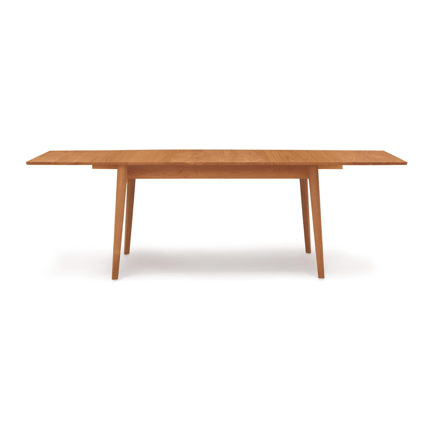 Catalina Extension Table by Copeland Furniture, solid wood, rectangular design with four legs and two pull-out extension leaves, showcasing fine American craftsmanship.
