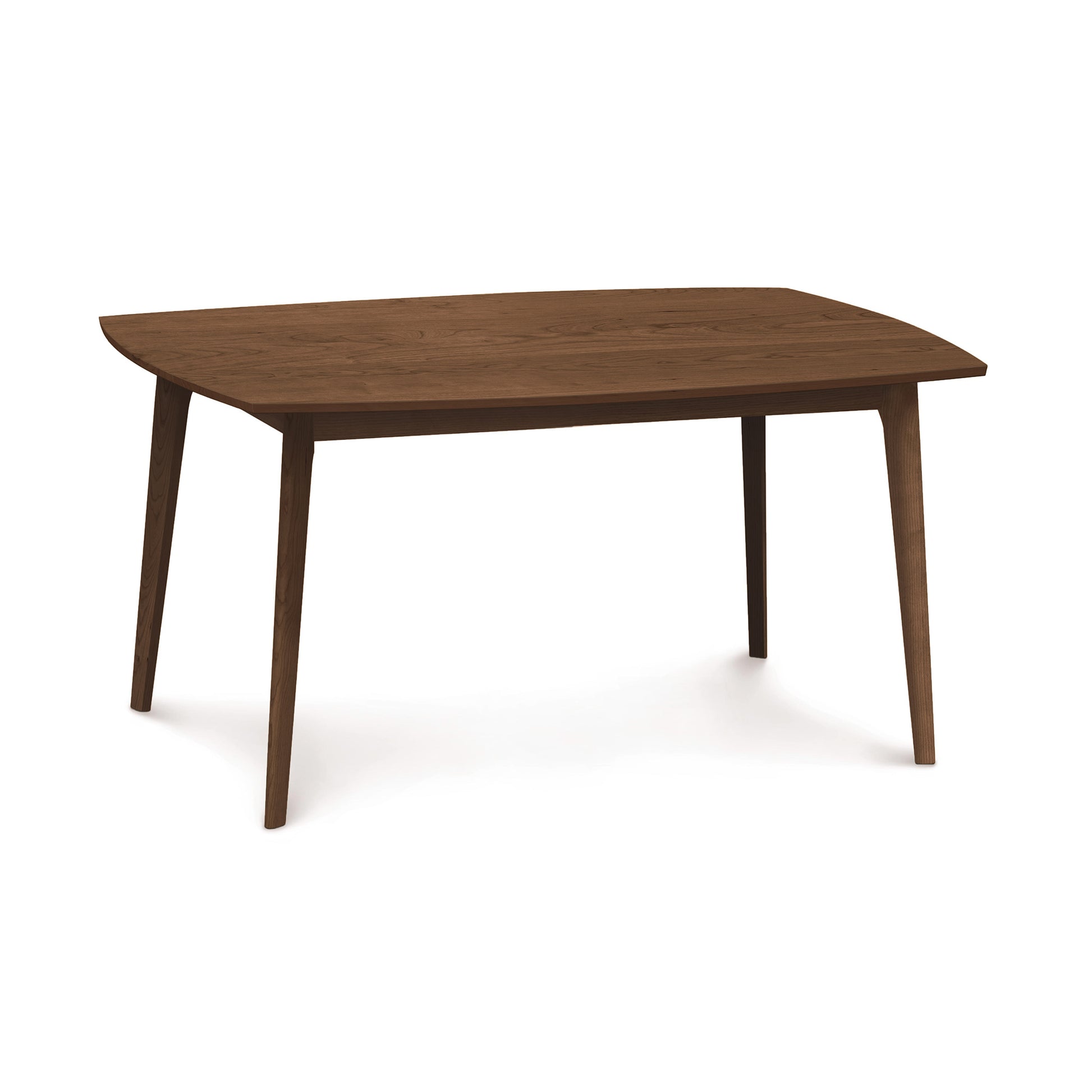 A Catalina Solid-Top Table with a rectangular top and angled legs on a white background, crafted from sustainably-sourced hardwoods by Copeland Furniture.