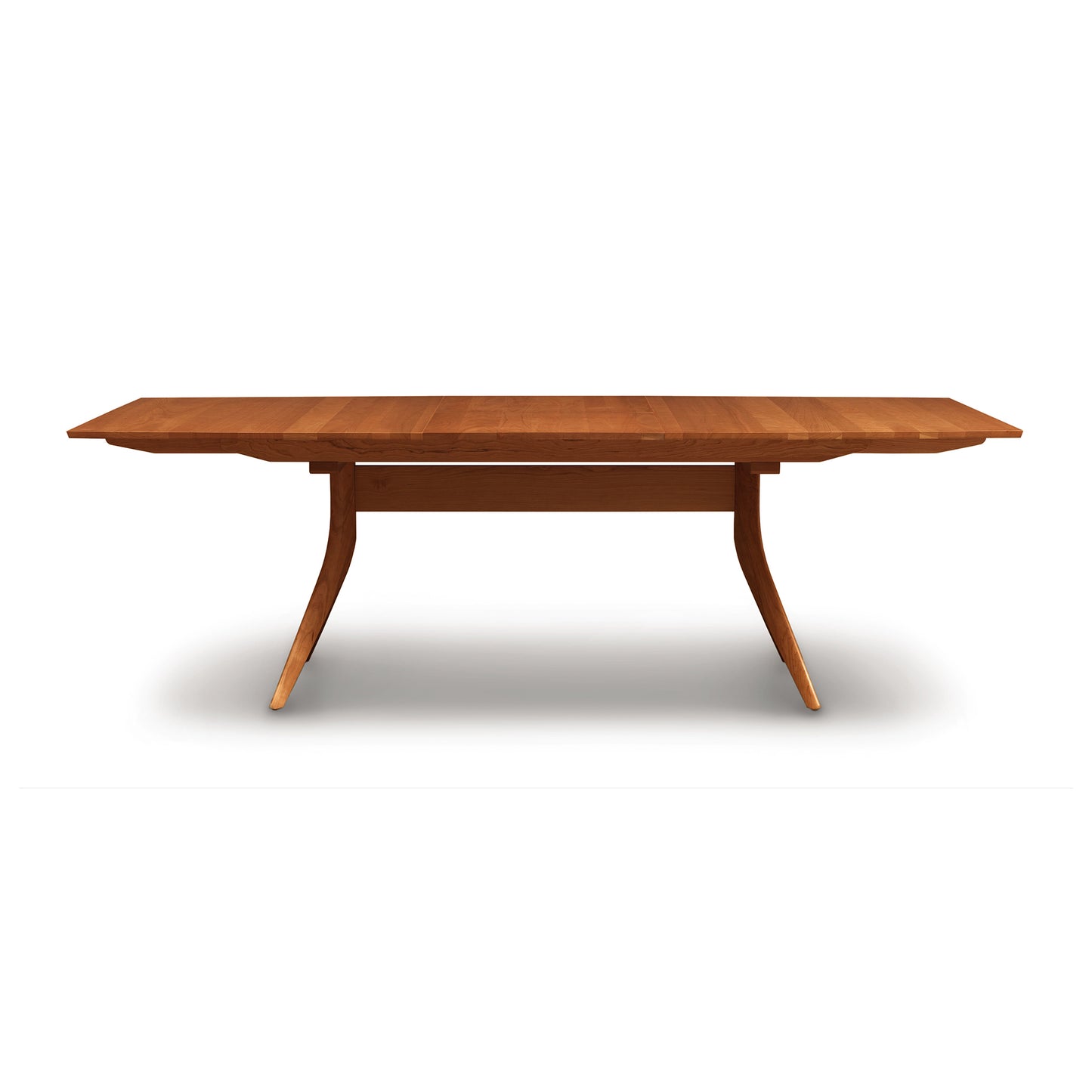 Catalina Trestle Extension Table by Copeland, crafted from solid American hardwood with elegant Mid-Century modern design features.