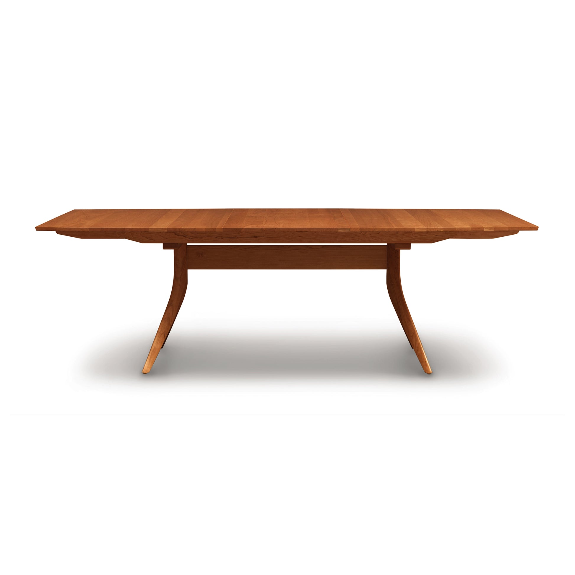 Catalina Trestle Extension Table by Copeland, crafted from solid American hardwood with elegant Mid-Century modern design features.