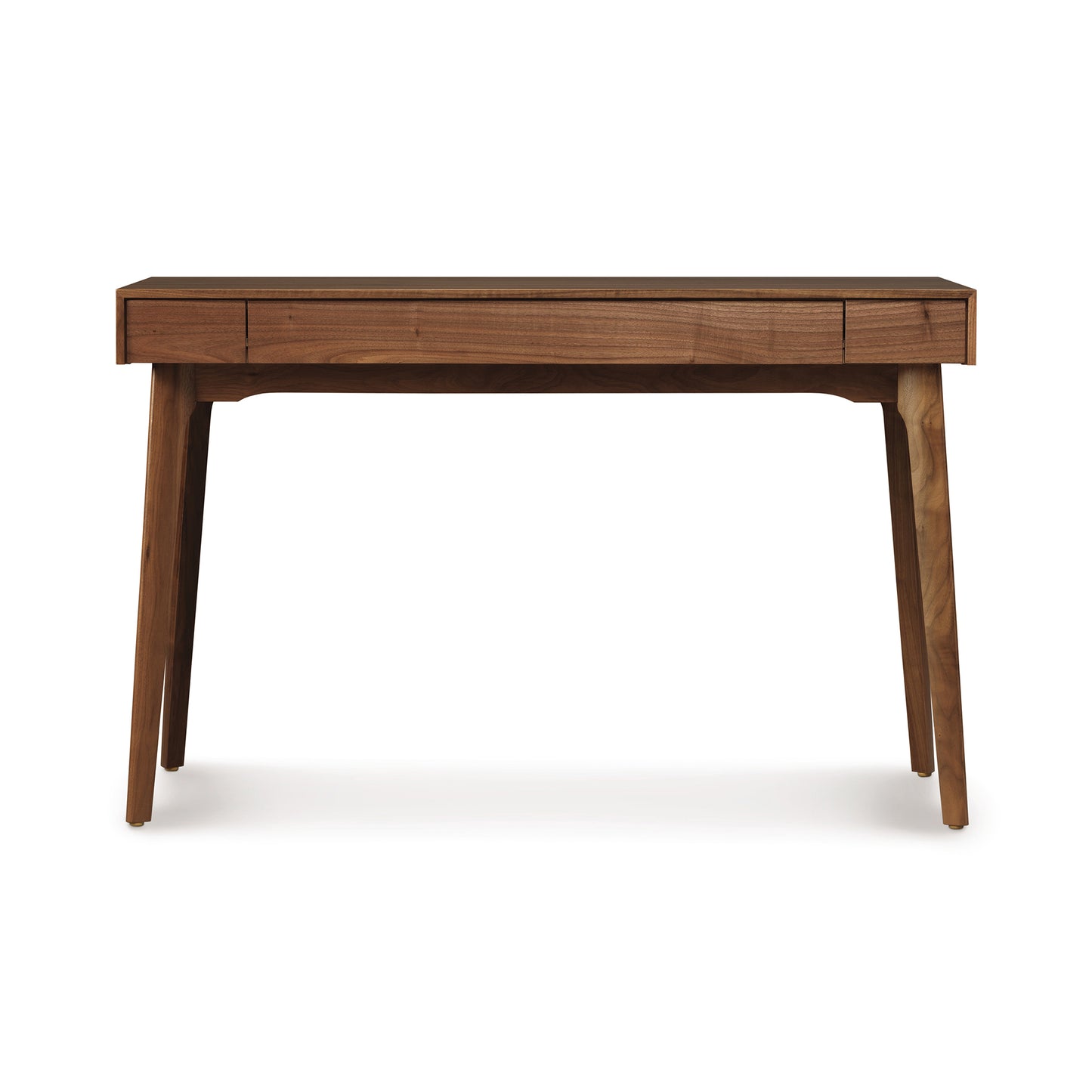 Copeland Furniture Catalina Desk in solid walnut with two drawers and tapered legs.