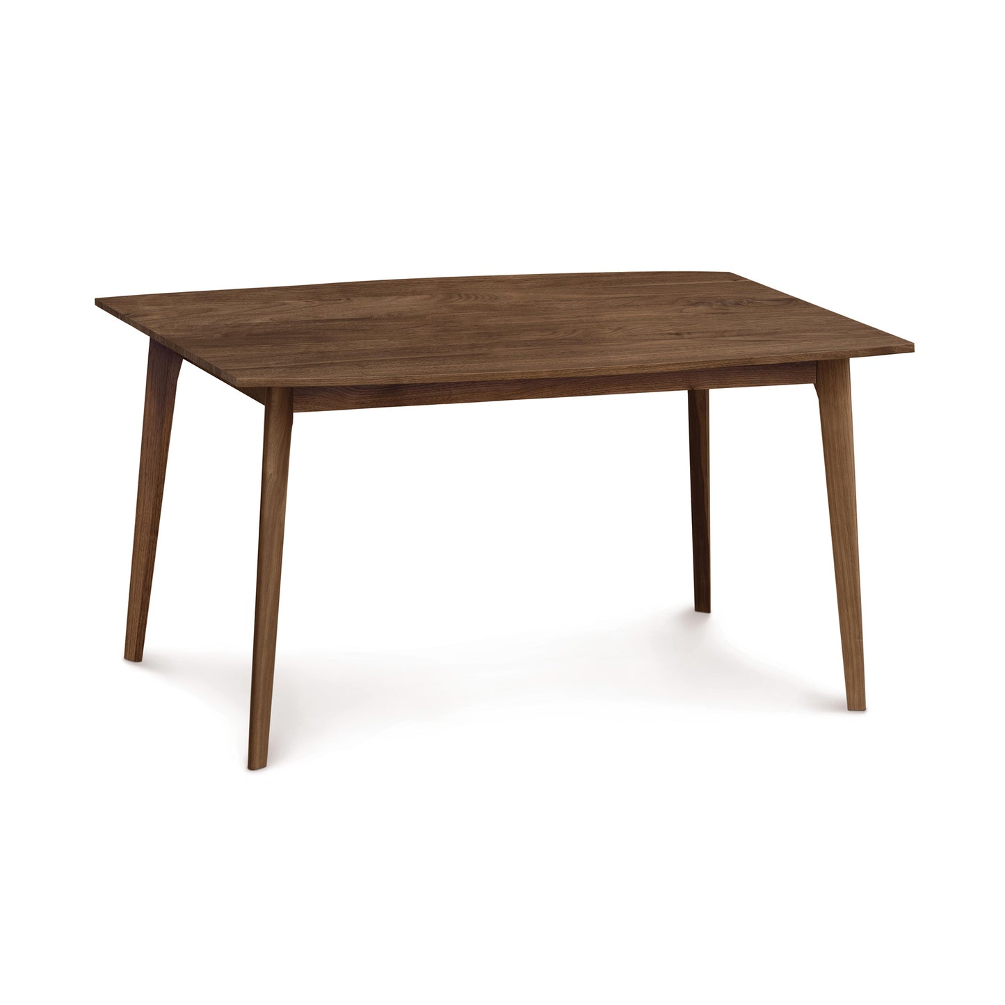A Catalina Solid-Top Table from Copeland Furniture, made with sustainably-sourced hardwoods and featuring four legs, isolated on a white background.