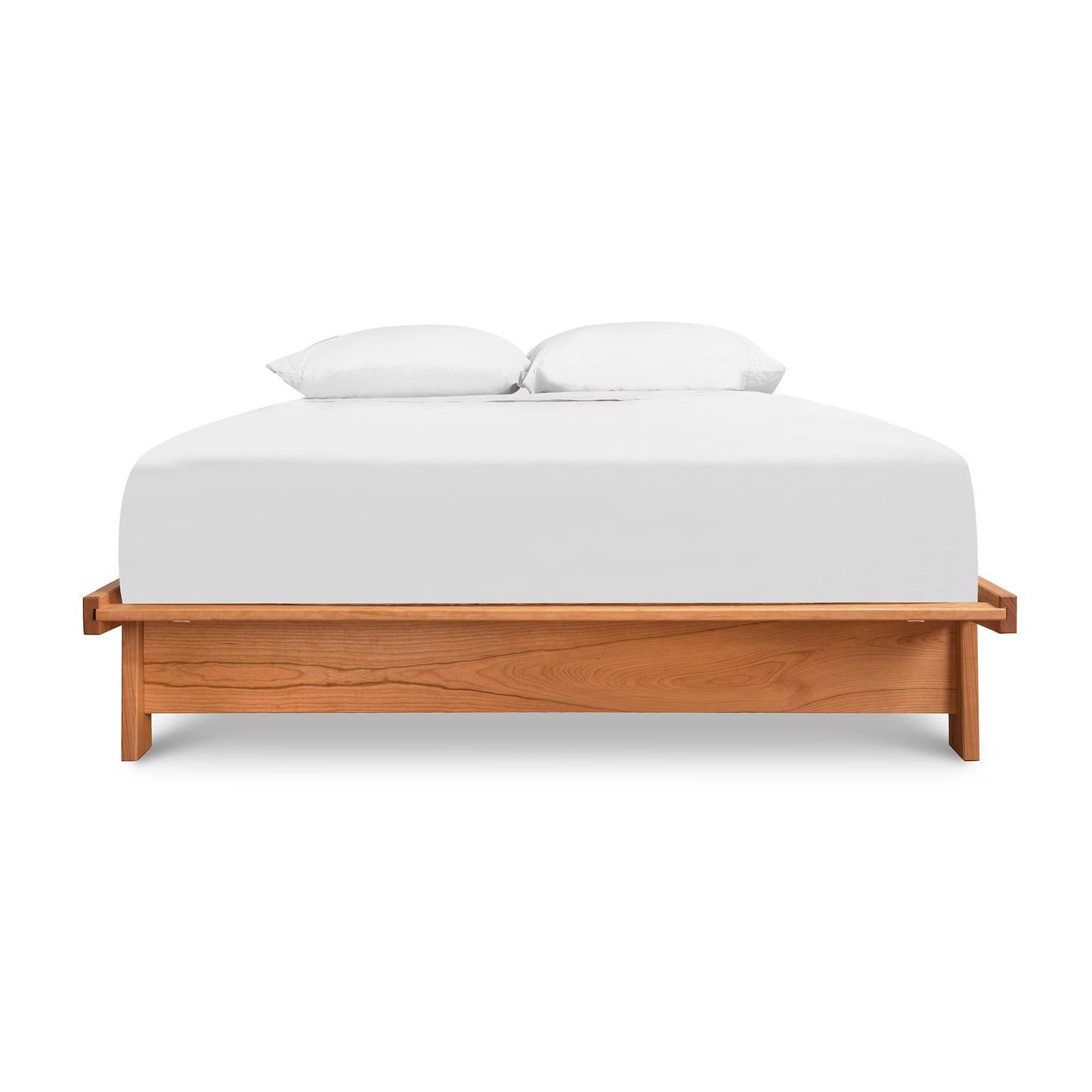 Cherry Moon Dovetail Platform Bed by Maple Corner Woodworks with elegant wooden frame, sustainably harvested cherry wood, eco-friendly oil finish.