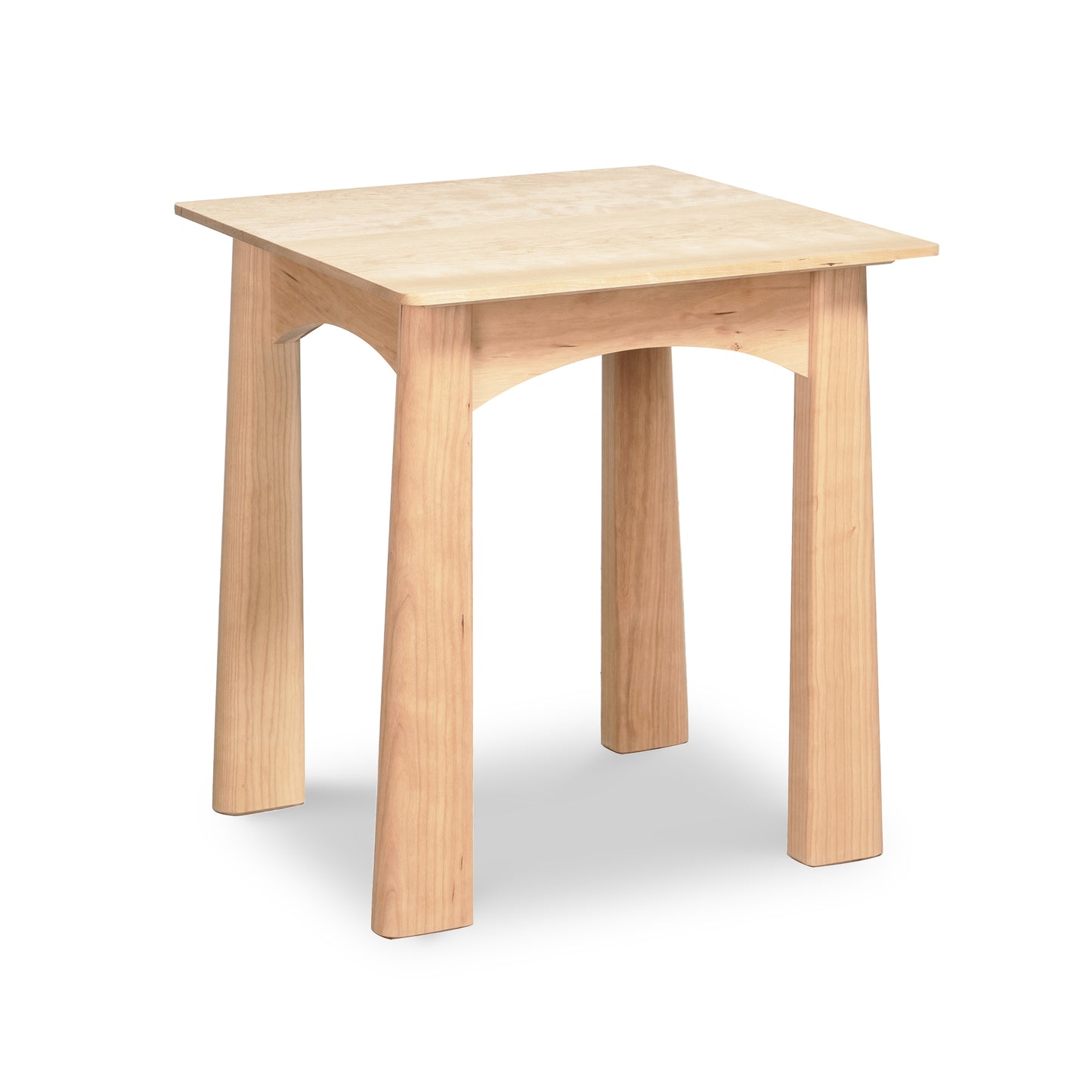 Cherry Moon End Table by Maple Corner Woodworks, handcrafted in Vermont from natural cherry wood with a light finish, featuring a simple square design.