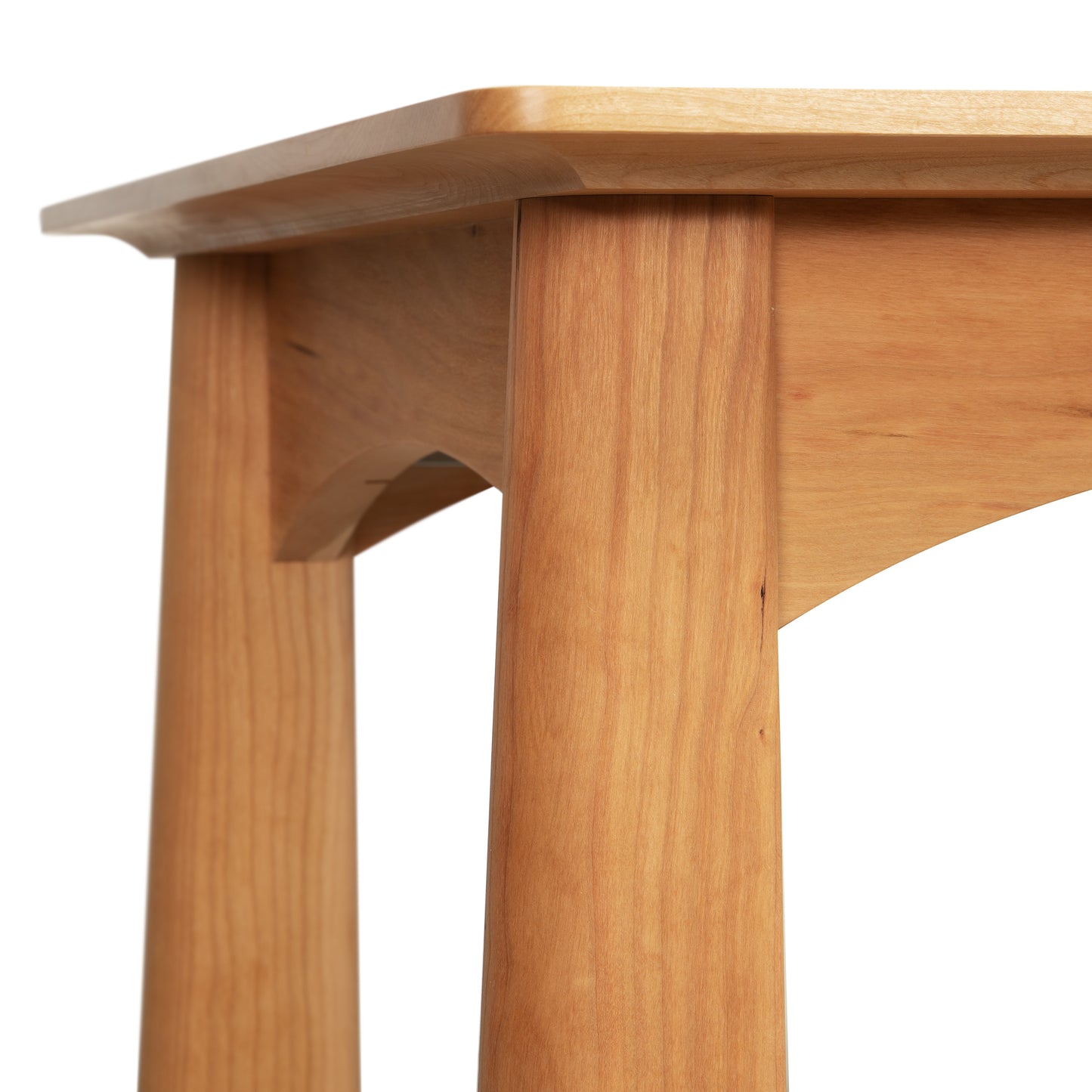 Cherry Moon End Table by Maple Corner Woodworks, handcrafted from solid hardwood with smooth grain, showcasing expert Vermont craftsmanship.