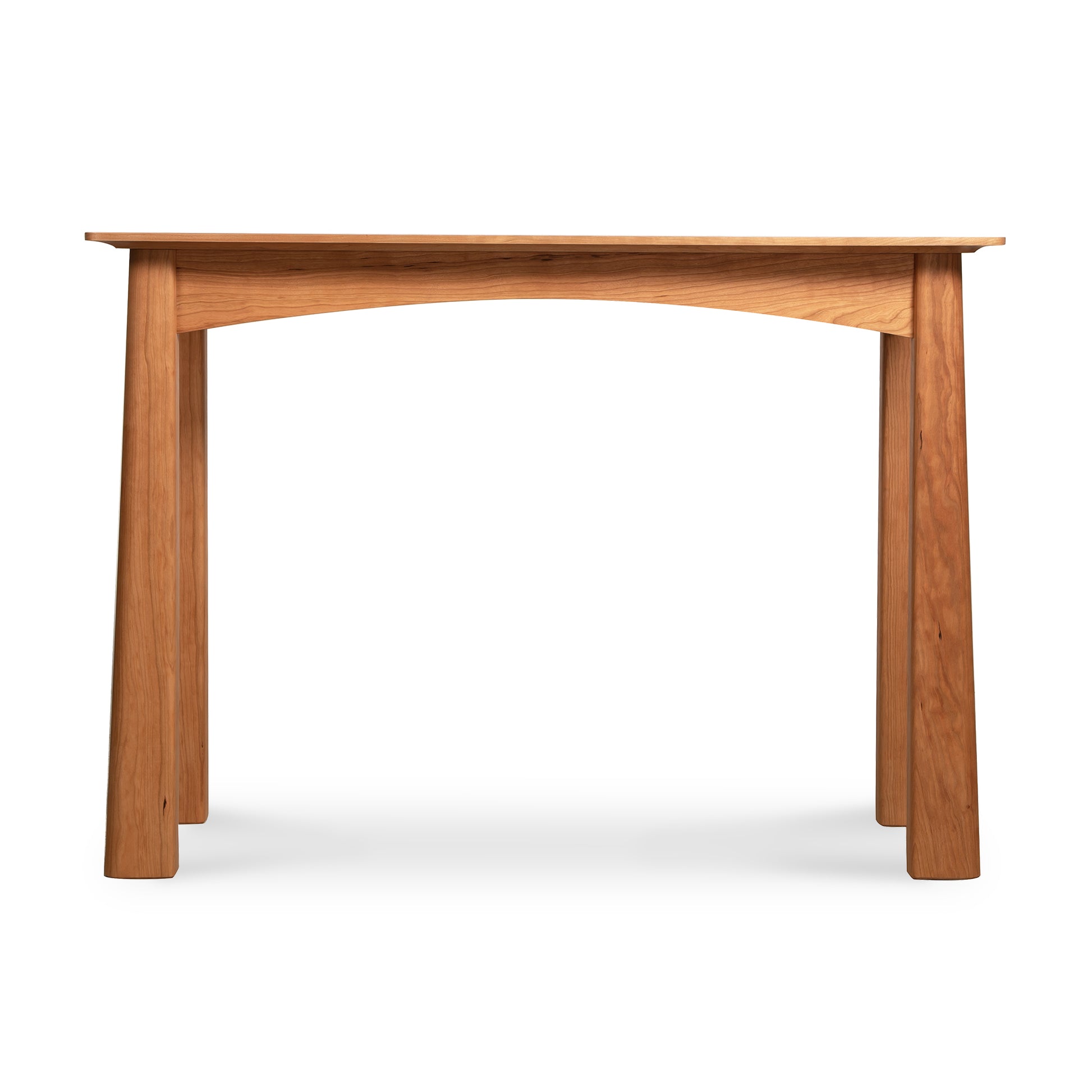 Handcrafted Cherry Moon Sofa Table with four sturdy legs and a sleek rectangular top from Maple Corner Woodworks.