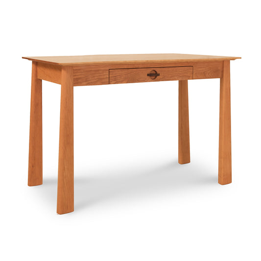 Cherry Moon Writing Desk by Maple Corner Woodworks featuring solid wood construction, a single drawer, and four sturdy legs in an eco-friendly design.