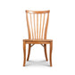 A wooden Lyndon Furniture Classic Shaker Chair #1 with a straight slat back design, isolated on a white background.
