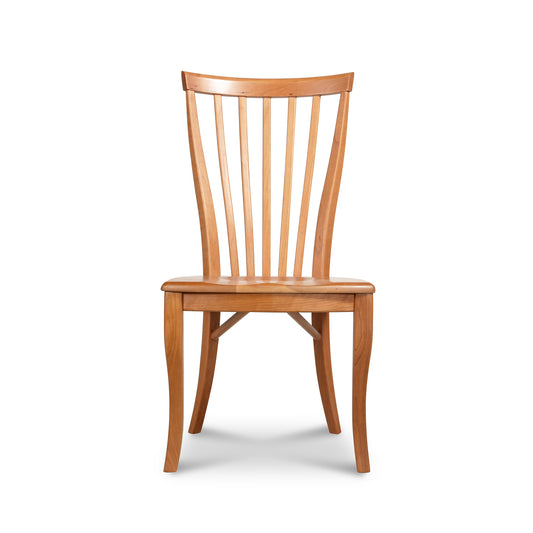 Classic Shaker Chair #1 by Lyndon Furniture, crafted from sustainable hardwoods with a scooped wooden seat, showcased against a plain white background.