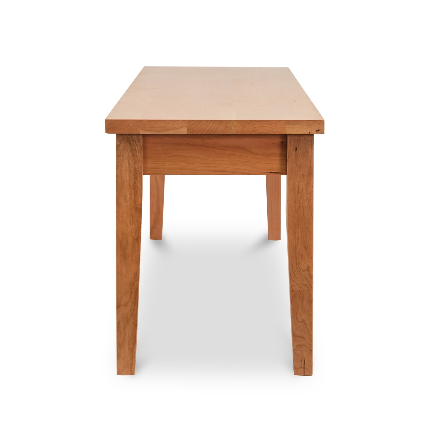 Lyndon Furniture Classic Shaker Bench with a rectangular top and four legs, crafted in a traditional shaker style.