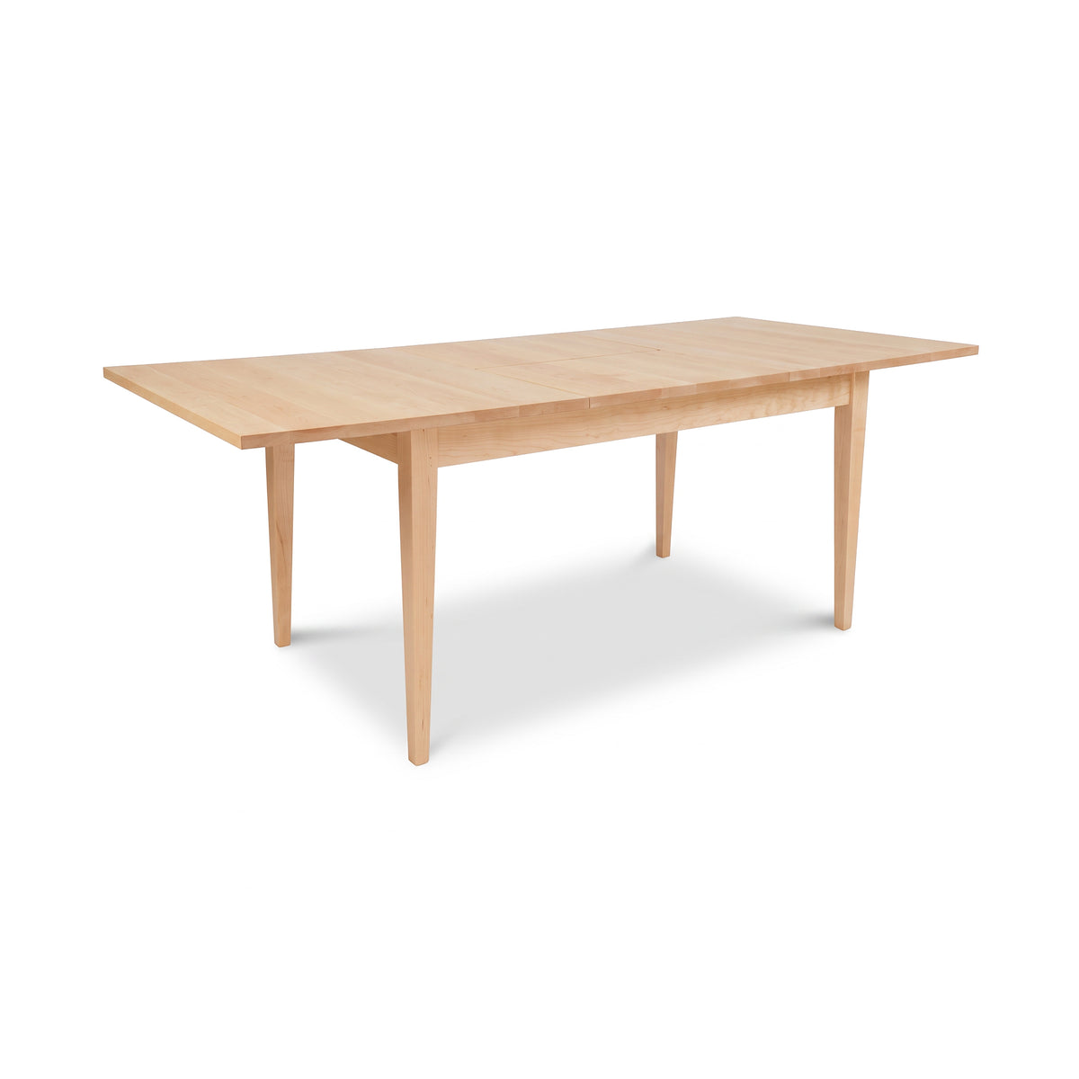 Classic Shaker Butterfly Extension Table by Lyndon Furniture in solid wood, featuring a center butterfly leaf and four tapered legs.