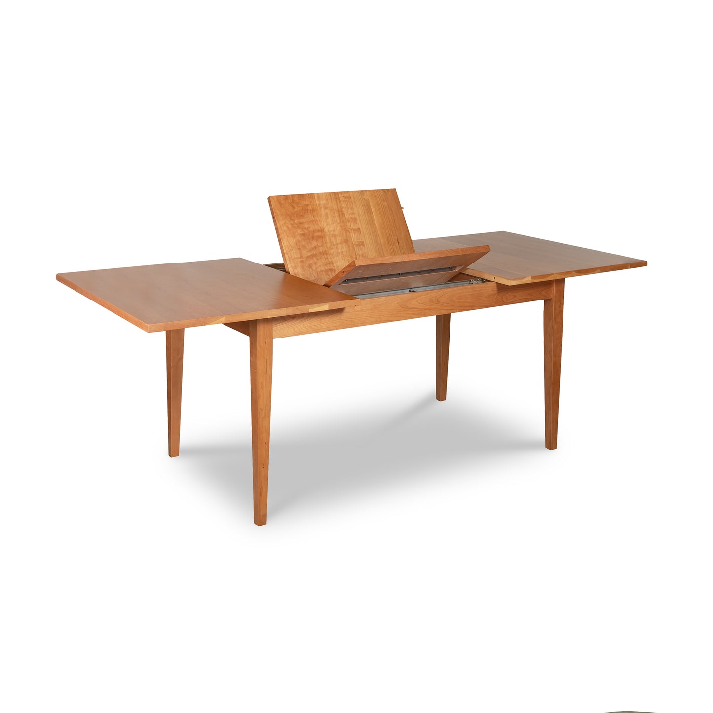 Solid wood Lyndon Furniture Classic Shaker Butterfly Extension Table featuring a butterfly leaf for expandable dining space.