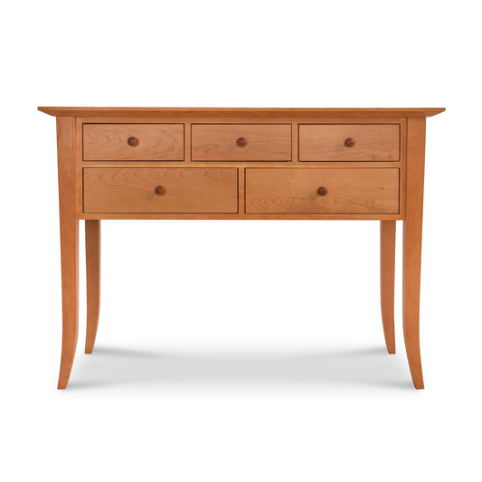 Lyndon Furniture Classic Shaker Flare Leg 48" Hunt Board with five drawers, showcasing timeless craftsmanship and eco-friendly hardwood design.