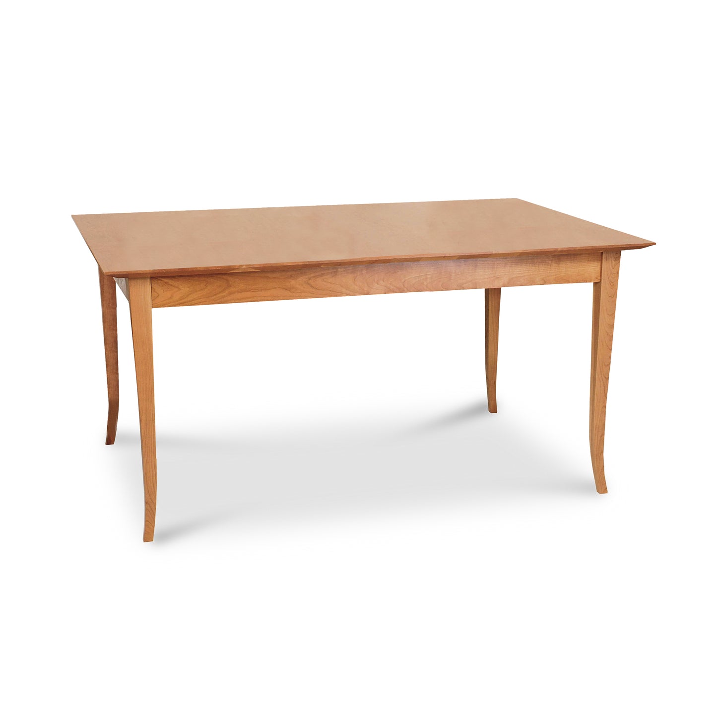 Lyndon Furniture Classic Shaker Flare Leg Solid Top Table crafted in hardwood, showcasing elegant flared legs and a smooth rectangular surface.