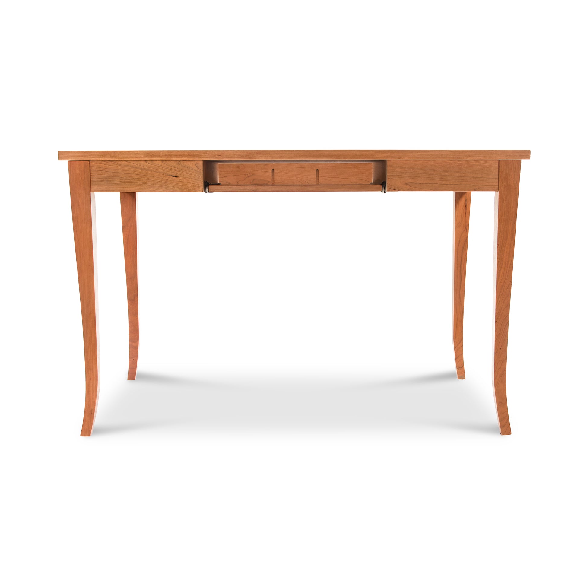 A Classic Shaker Flare Leg Writing Desk with two drawers made by Lyndon Furniture.