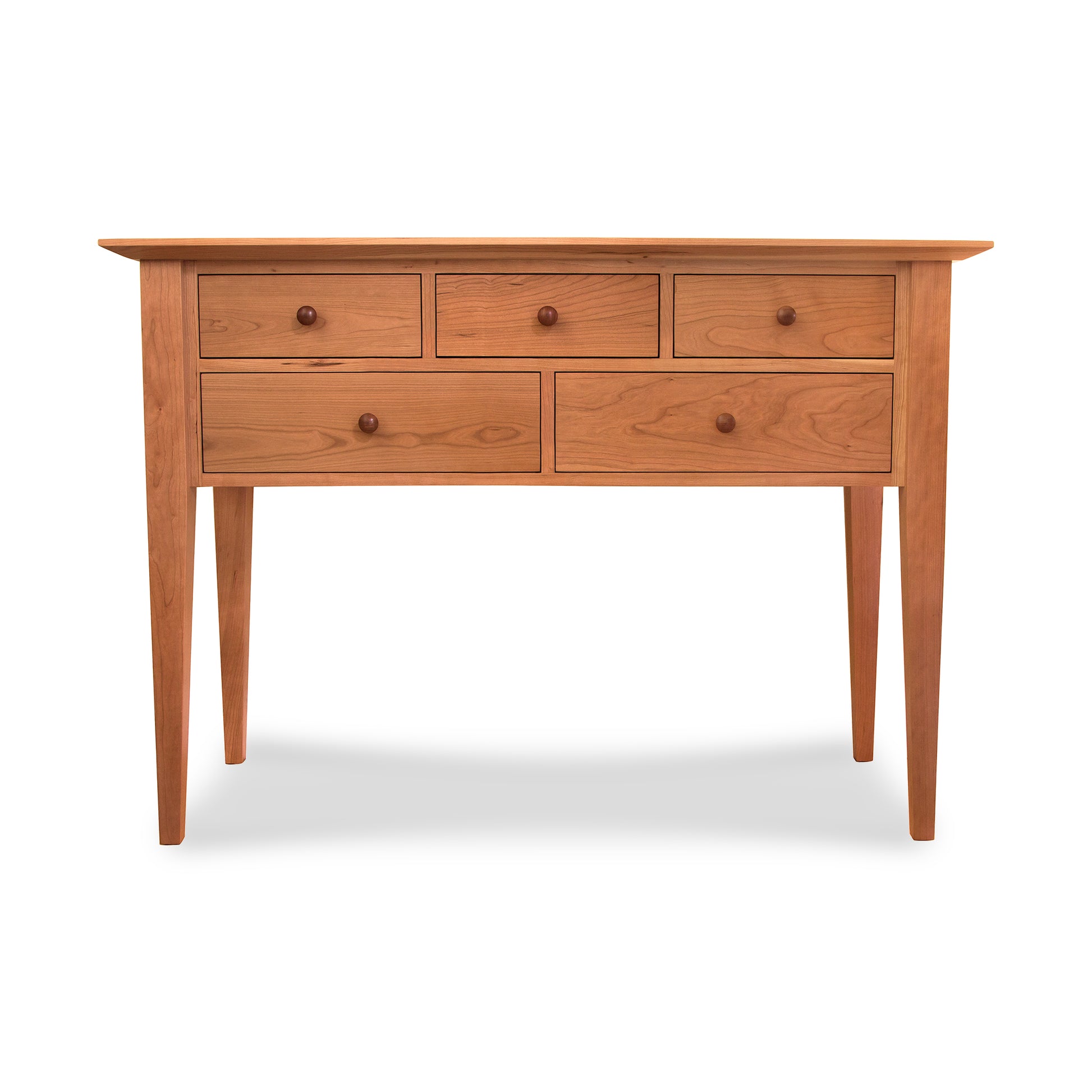 Lyndon Furniture Classic Shaker Hunt Board with five drawers, crafted from sustainable wood in a timeless Shaker design.