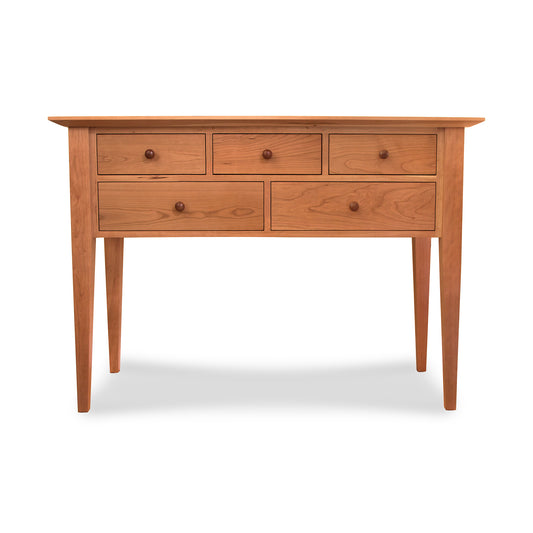 Lyndon Furniture Classic Shaker Hunt Board with five drawers, crafted from sustainable wood in a timeless Shaker design.