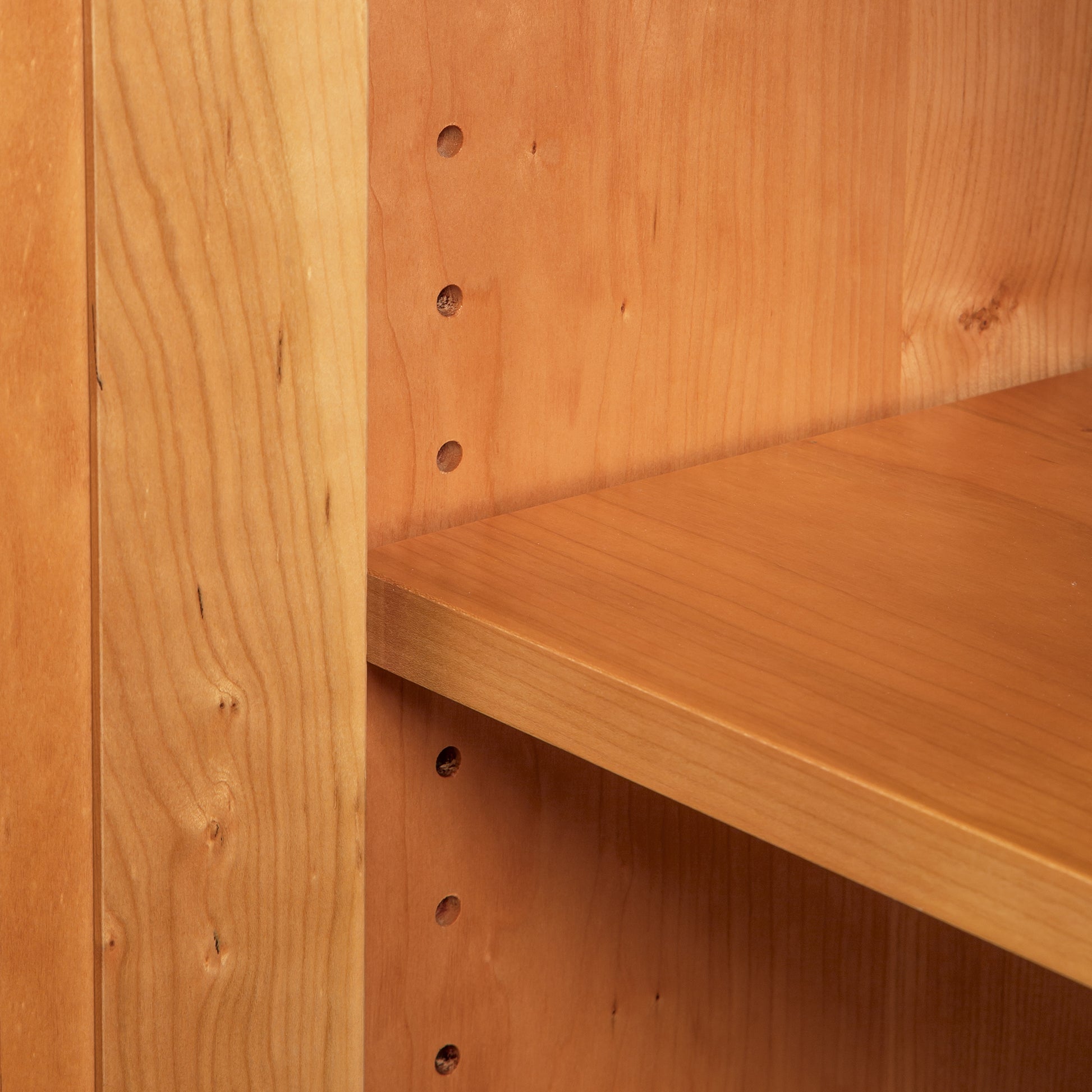 Lyndon Furniture Classic Shaker Large Buffet with smooth hardwood surface and natural finish.