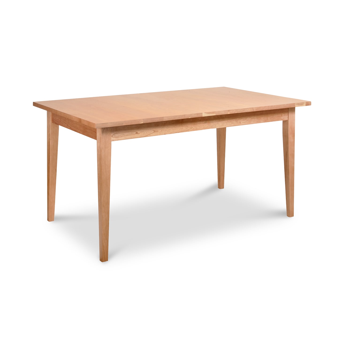 Lyndon Furniture Classic Shaker Solid Top Dining Table with four straight legs and light natural wood finish.